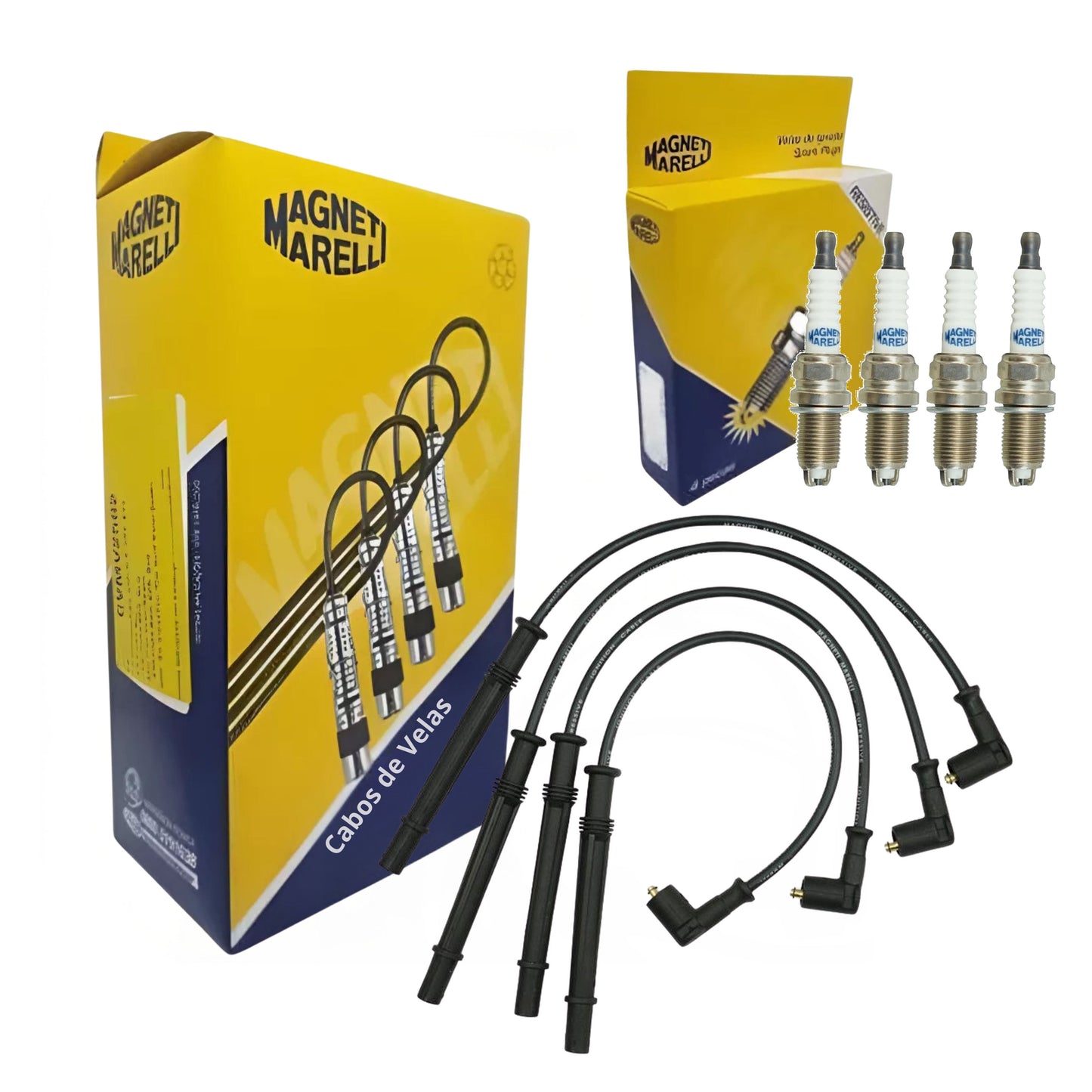 Jogo De Cabo E Vela De Ignição - Magneti Marelli - CVMR1602 / K6RDYMM - (1)