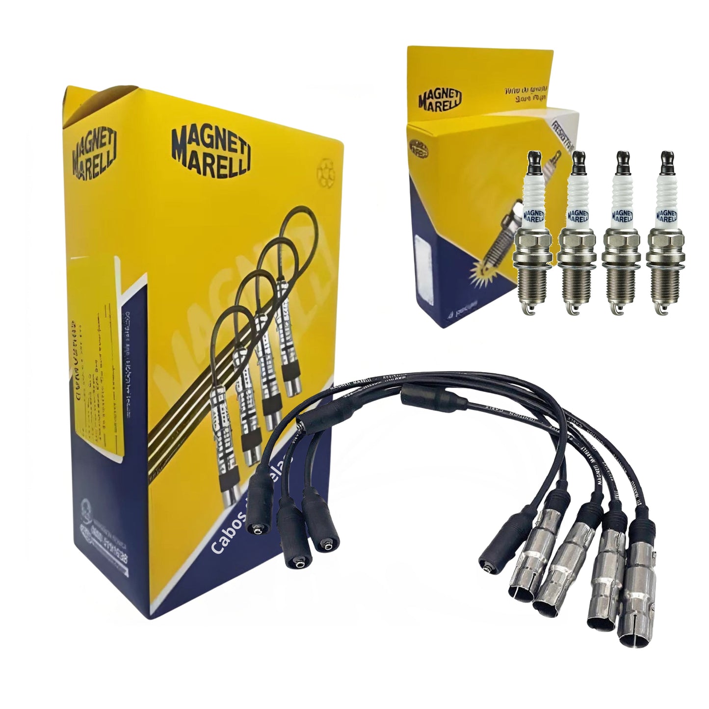 Jogo De Cabo E Vela De Ignição - Magneti Marelli - CVMV2602 / K5RF2MM - (1)