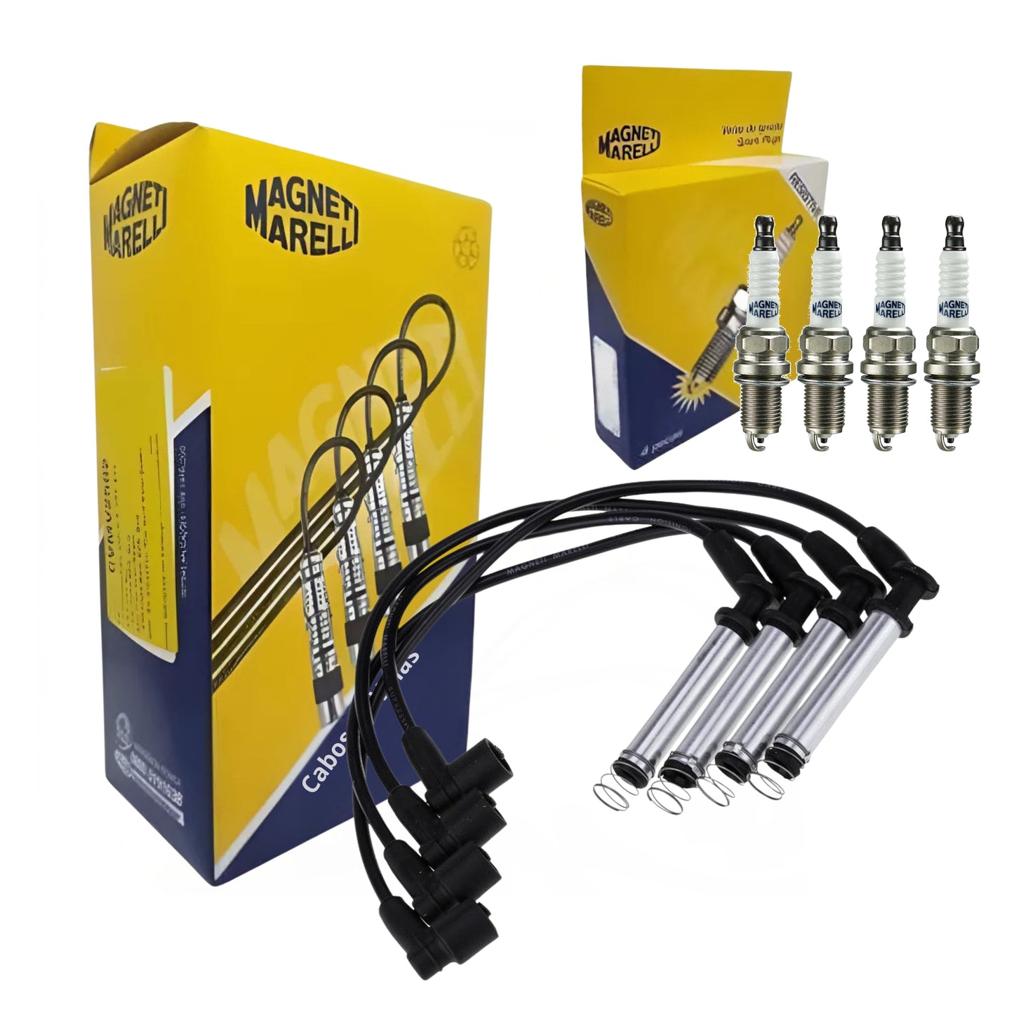 Jogo De Cabo E Vela De Ignição - Magneti Marelli - CVMG7202 / K5RF2MM - (1)