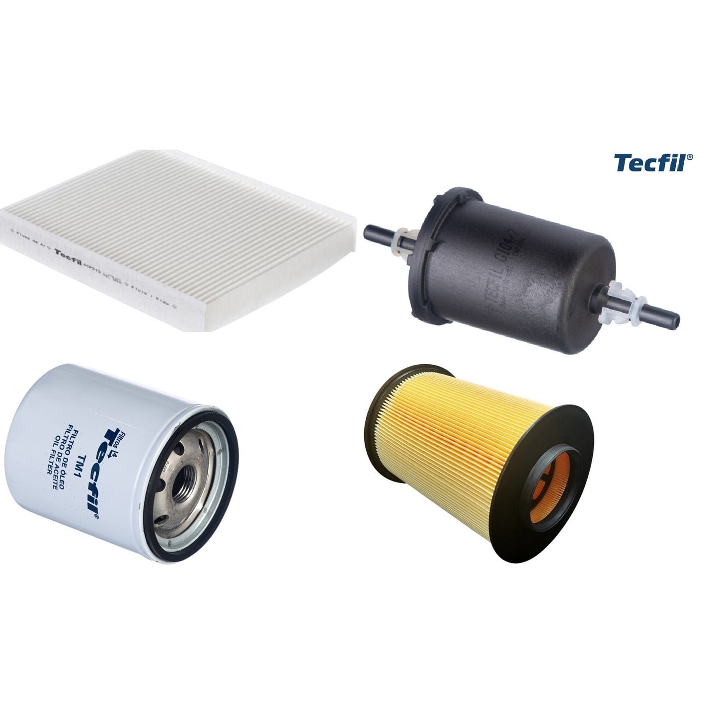 Kit Filtros de Ar do Motor, Óleo, Cabine e Combustível - Tecfil - ACP213 / ARS5196/1 / GI04/7 / PSL34M-(TM1) - (1)