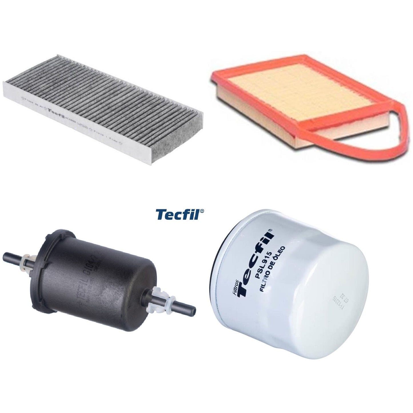 Kit Filtros de Ar do Motor, Óleo, Cabine e Combustível - Tecfil - ACA888 / ARL2204 / GI04/7 / PSL915 - (1)