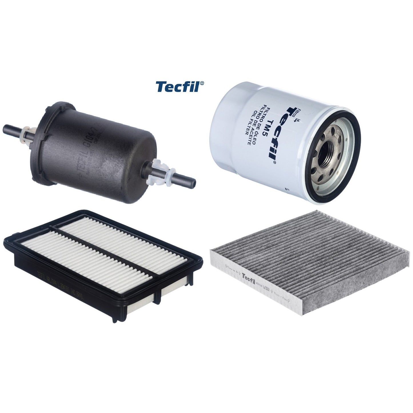 Kit Filtros de Ar do Motor, Óleo, Cabine e Combustível - Tecfil - ACA708 / ARL1044 / GI04/7 / PSL55M-(TM5) - (1)
