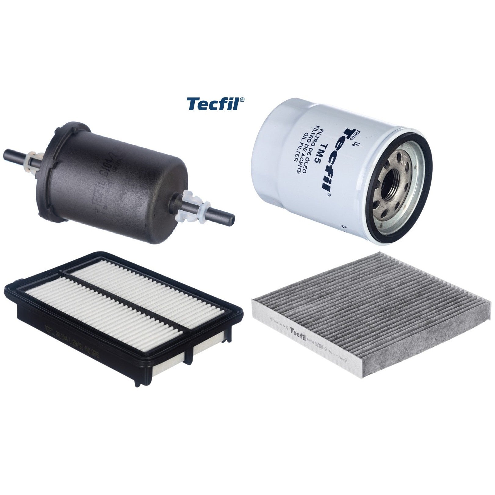 Kit Filtros de Ar do Motor, Óleo, Cabine e Combustível - Tecfil - ACA708 / ARL1044 / GI04/7 / PSL55M-(TM5) - (1)