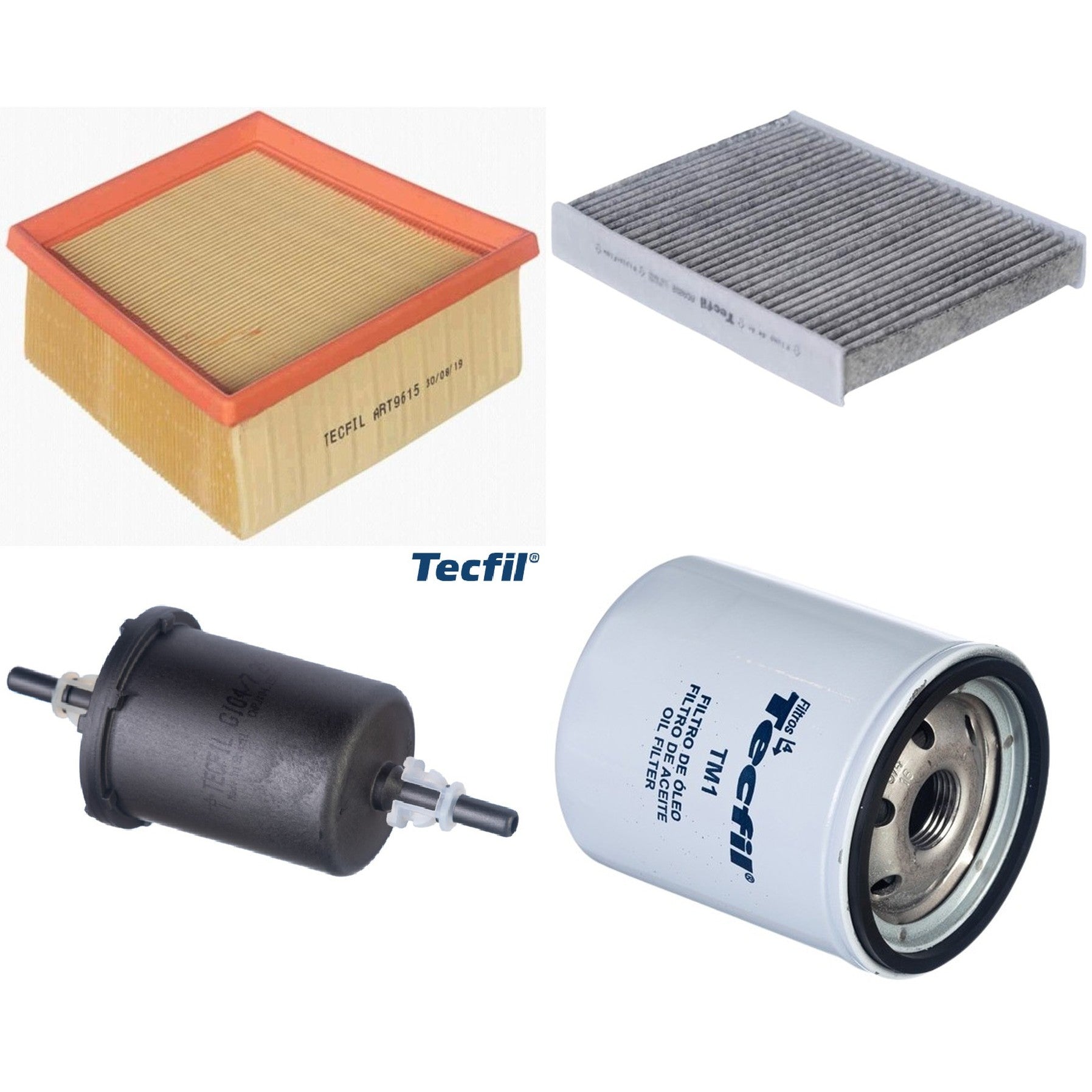 Kit Filtros de Ar do Motor, Óleo, Cabine e Combustível - Tecfil - ACA202 / ART9615 / GI04/7 / PSL34M-(TM1) - (1)