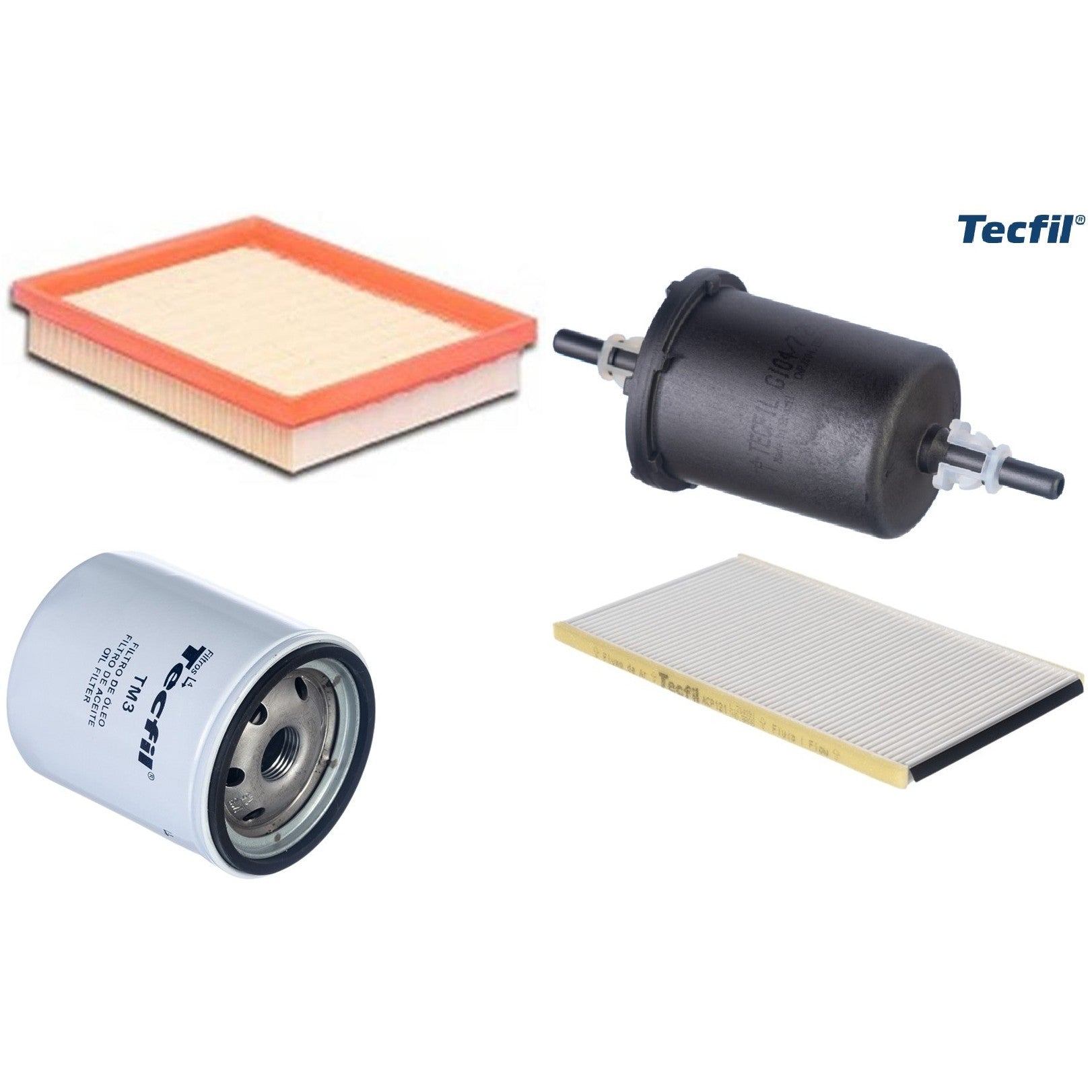 Kit Filtros de Ar do Motor, Óleo, Cabine e Combustível - Tecfil - ACP121 / ARL8832 / GI04/7 / PSL18M-(TM3) - (1)