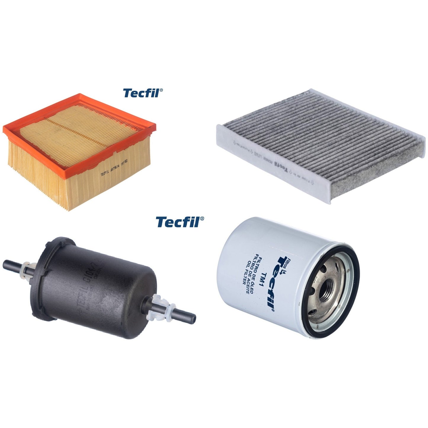 Kit Filtros de Ar do Motor, Óleo, Cabine e Combustível - Tecfil - ACA202 / ART9614 / GI04/7 / PSL34M-(TM1) - (1)