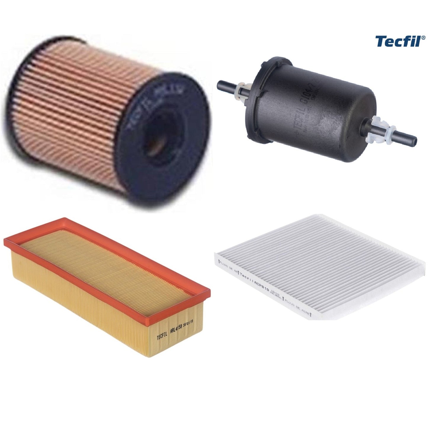 Kit Filtros de Ar do Motor, Óleo, Cabine e Combustível - Tecfil - ACP819 / ARL4158 / GI04/7 / PEL118 - (1)