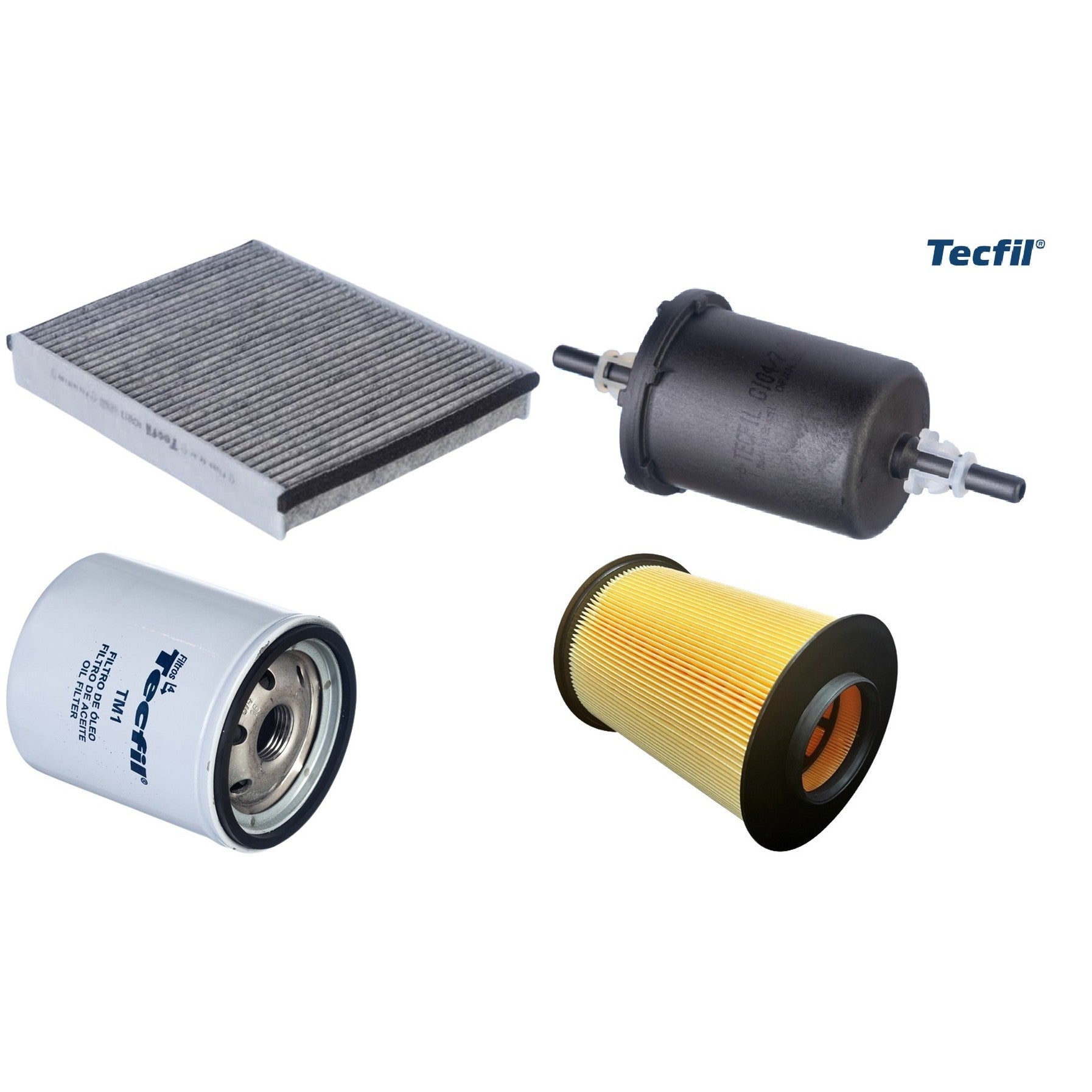 Kit Filtros de Ar do Motor, Óleo, Cabine e Combustível - Tecfil - ACA213 / ARS5196/1 / GI04/7 / PSL34M-(TM1) - (1)