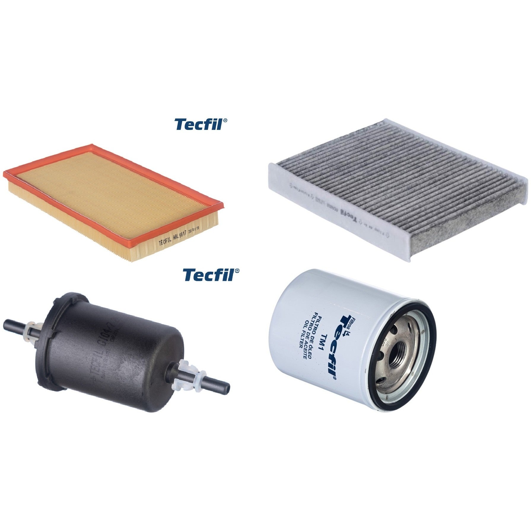 Kit Filtros de Ar do Motor, Óleo, Cabine e Combustível - Tecfil - ACA202 / ARL9617 / GI04/7 / PSL34M-(TM1) - (1)