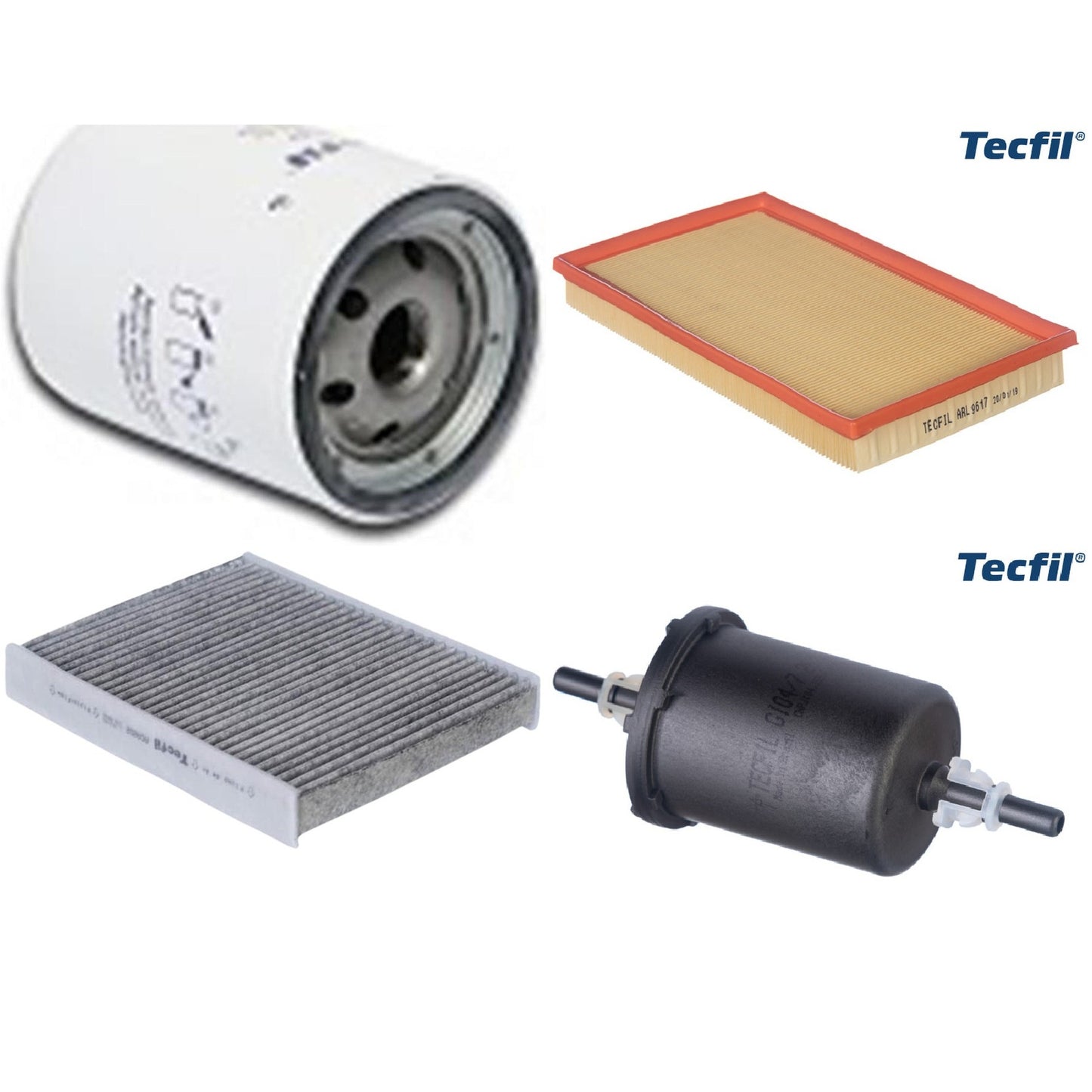Kit Filtros de Ar do Motor, Óleo, Cabine e Combustível - Tecfil - ACA202 / ARL9617 / GI04/7 / PSL147 - (1)