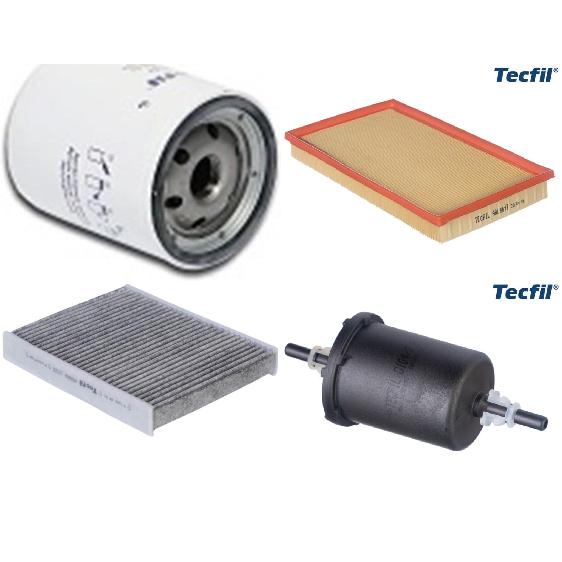 Kit Filtros de Ar do Motor, Óleo, Cabine e Combustível - Tecfil - ACA202 / ARL9617 / GI04/7 / PSL147 - (1)