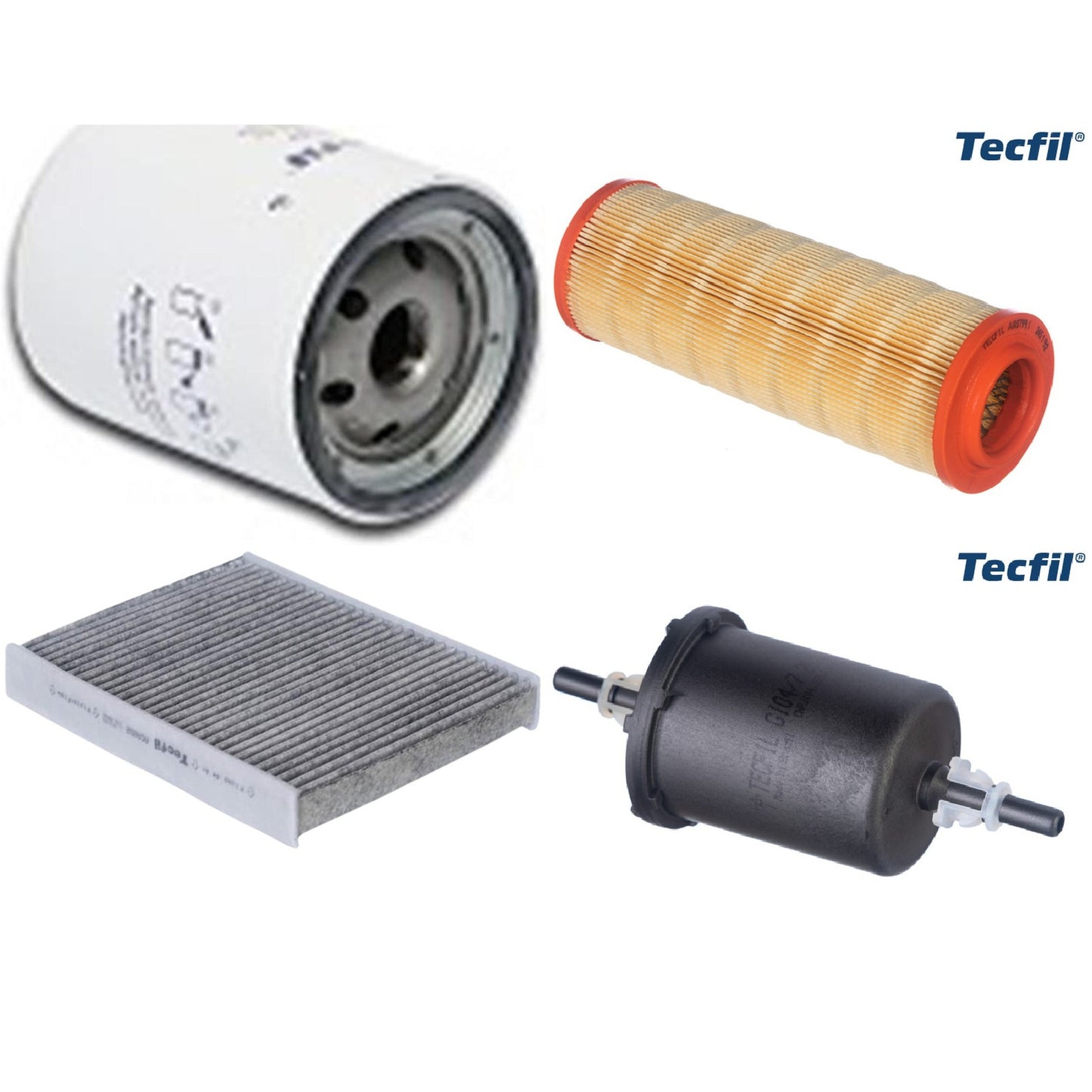 Kit Filtros de Ar do Motor, Óleo, Cabine e Combustível - Tecfil - ACA202 / ARS7991 / GI04/7 / PSL147 - (1)