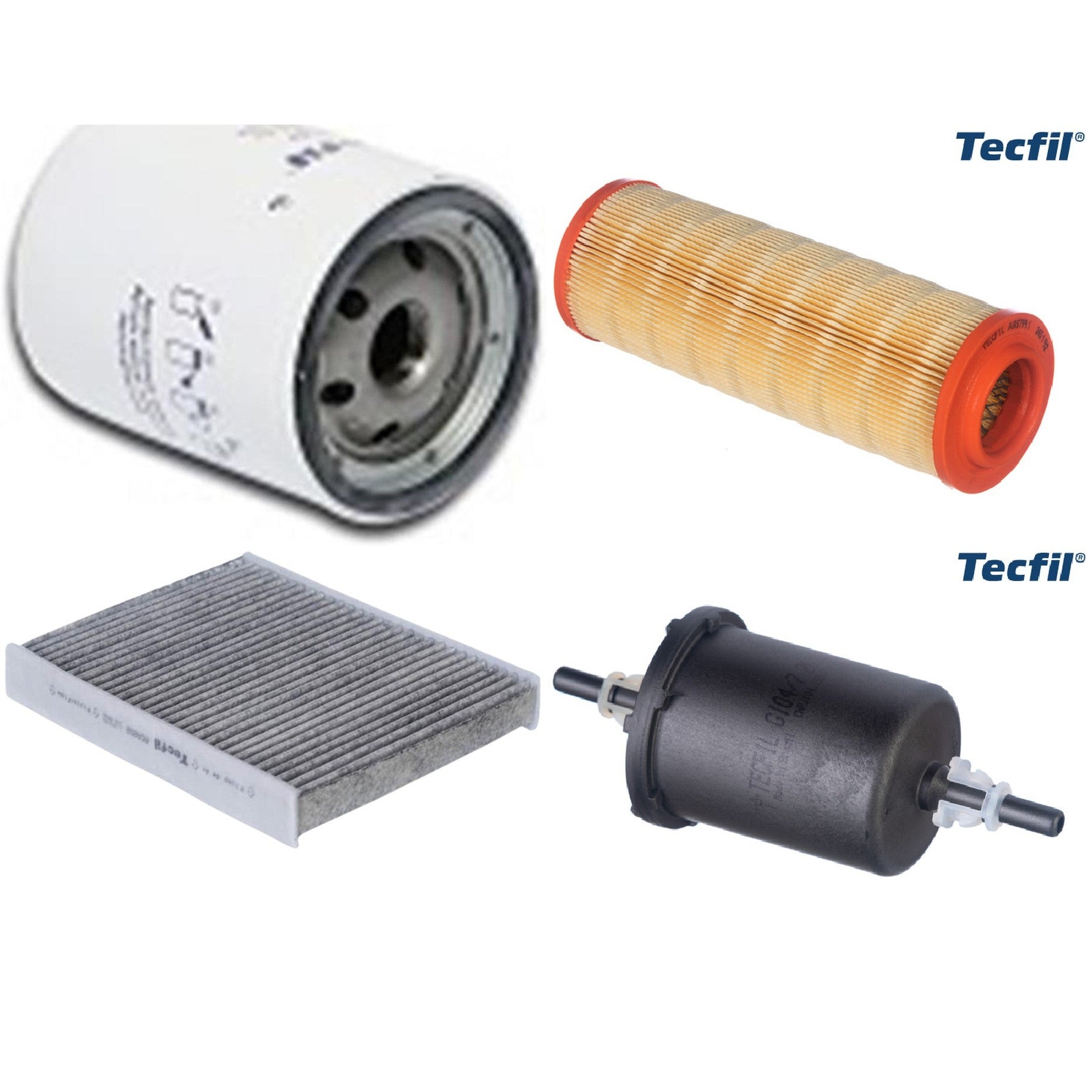 Kit Filtros de Ar do Motor, Óleo, Cabine e Combustível - Tecfil - ACA202 / ARS7991 / GI04/7 / PSL147 - (1)