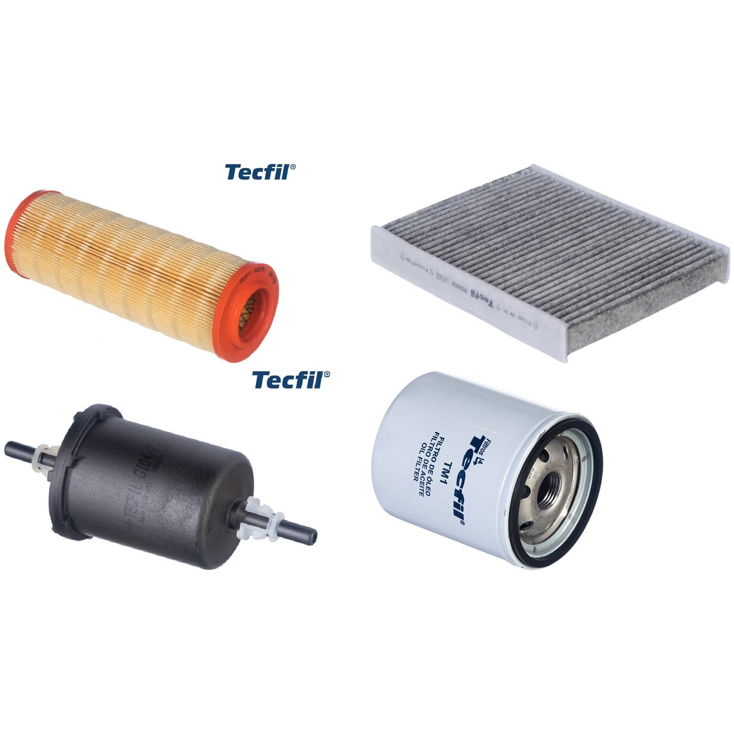 Kit Filtros de Ar do Motor, Óleo, Cabine e Combustível - Tecfil - ACA202 / ARS7991 / GI04/7 / PSL34M-(TM1) - (1)