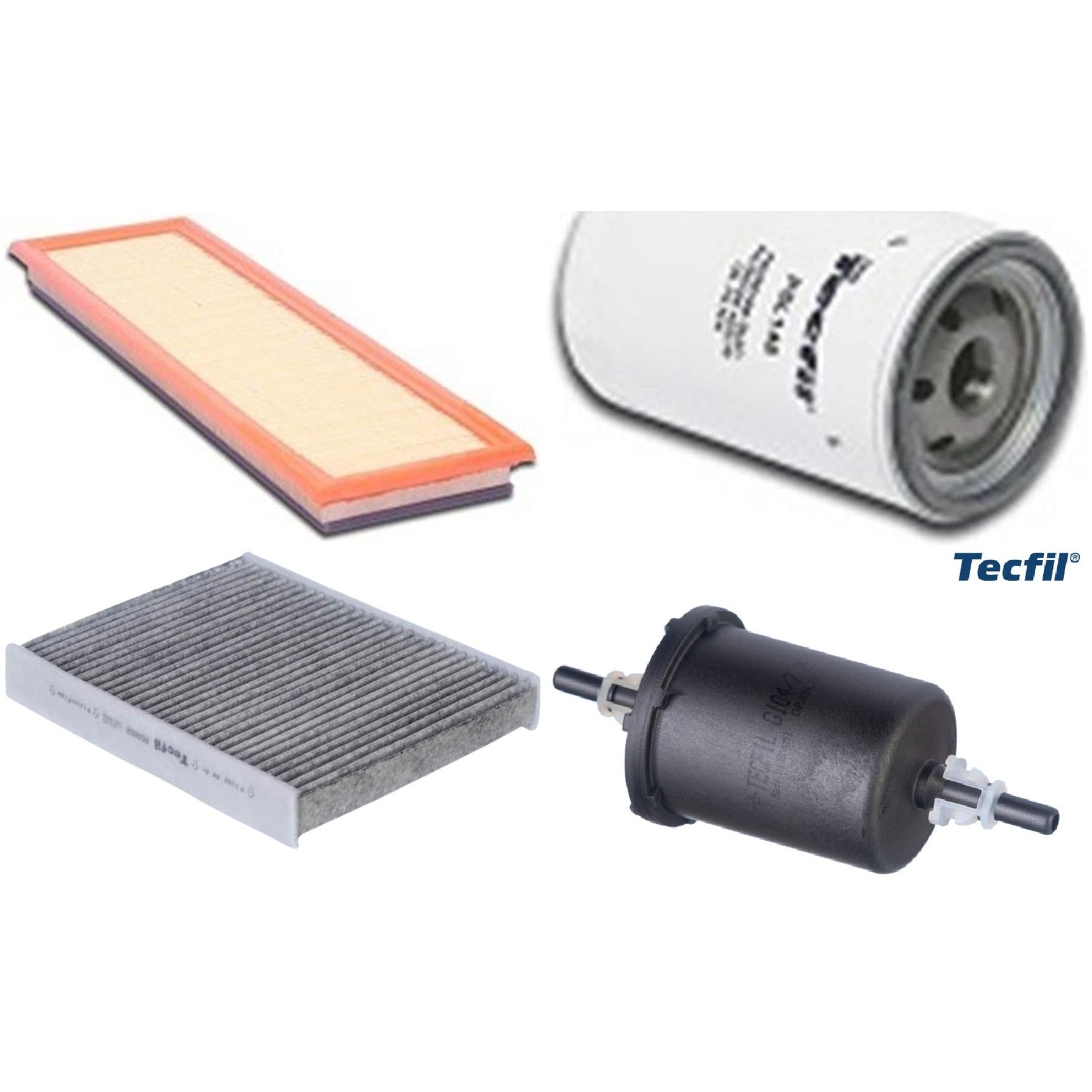 Kit Filtros de Ar do Motor, Óleo, Cabine e Combustível - Tecfil - ACA202 / ARL9608 / GI04/7 / PSL148 - (1)