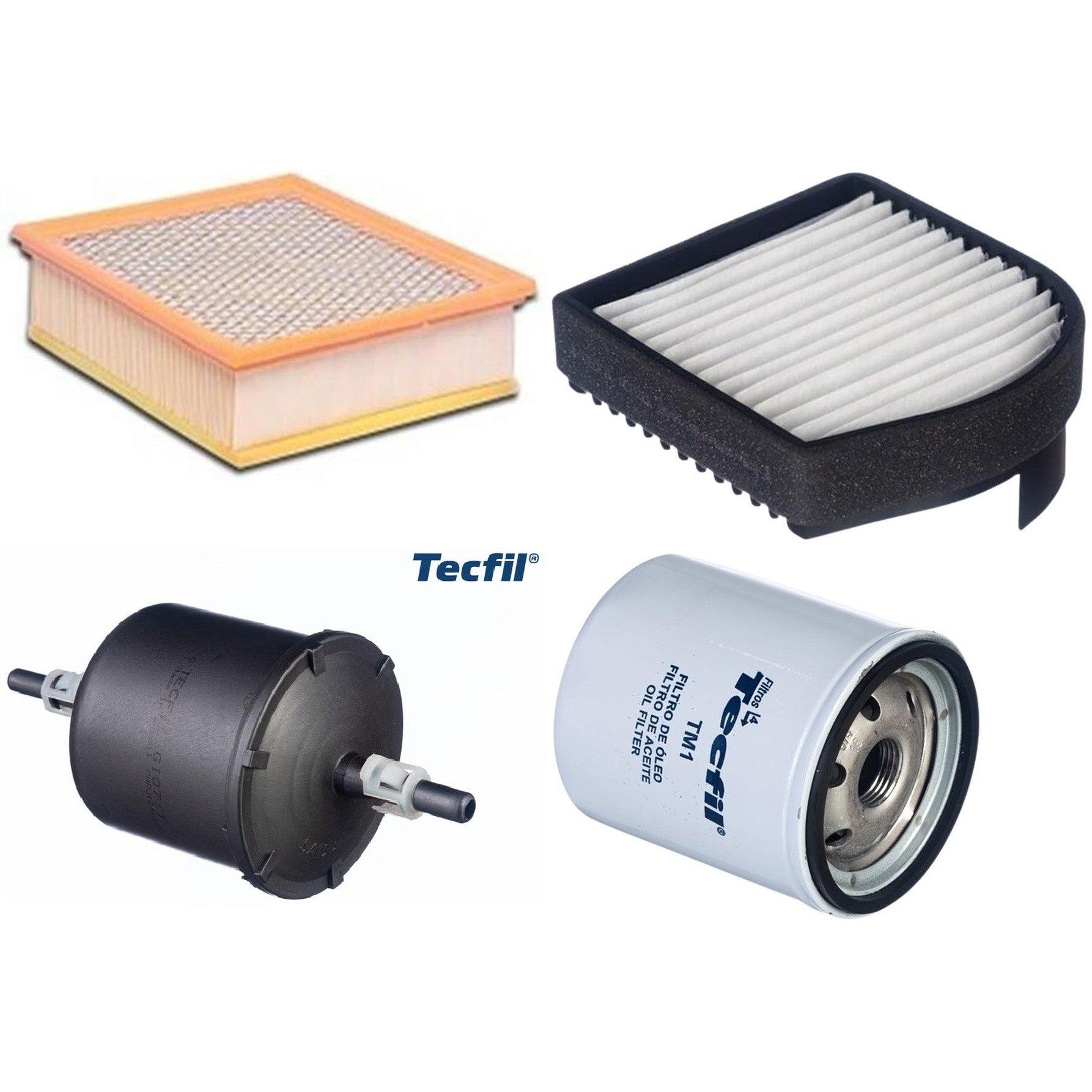 Kit Filtros de Ar do Motor, Óleo, Cabine e Combustível - Tecfil - ACP211 / ARL9606 / GI07/1 / PSL34M-(TM1) - (1)