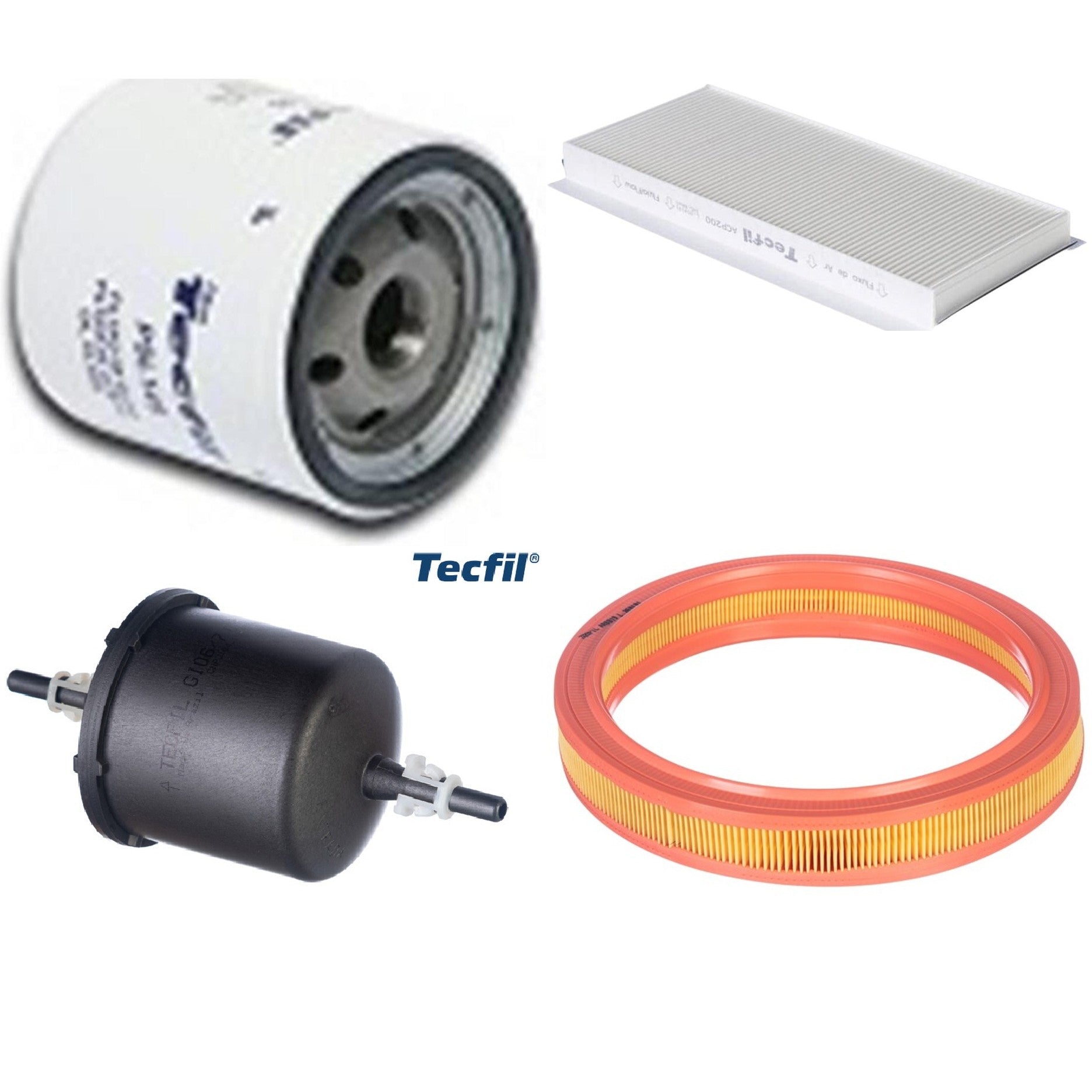 Kit Filtros de Ar do Motor, Óleo, Cabine e Combustível - Tecfil - ACP200 / AR8819 / GI06/7 / PSL145 - (1)