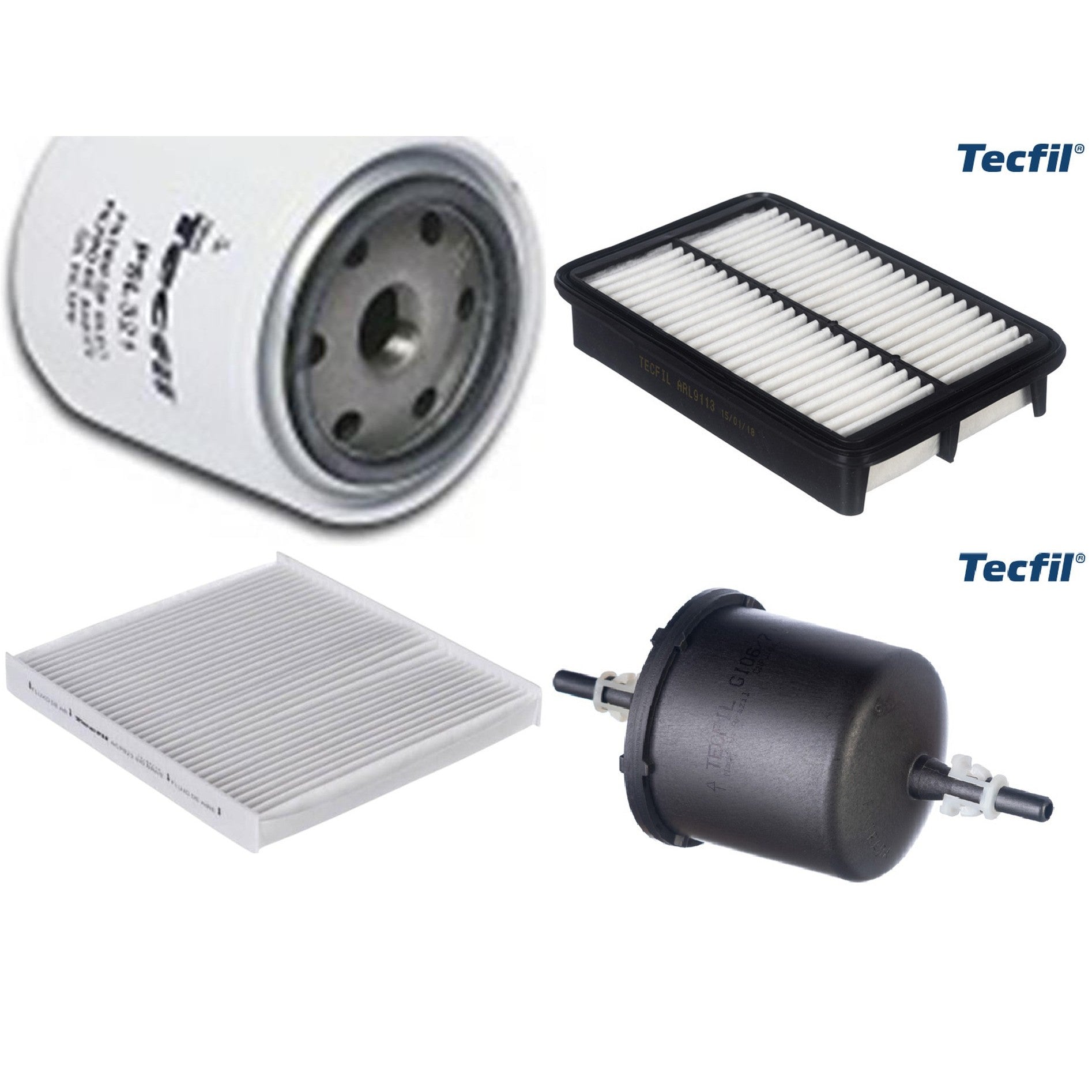 Kit Filtros de Ar do Motor, Óleo, Cabine e Combustível - Tecfil - ACP823 / ARL9113 / GI06/7 / PSL321 - (1)