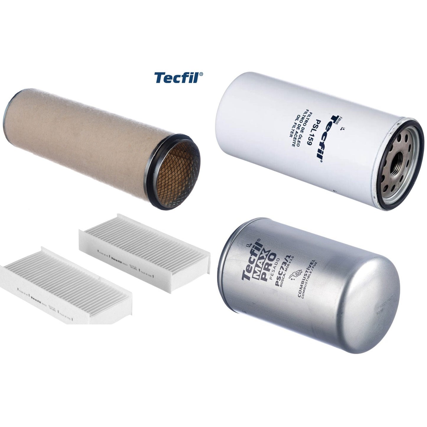 Kit Filtros de Ar do Motor, Óleo, Cabine e Combustível - Tecfil - ACP967/9 / AS860 / PSC73/1 / PSL159 - (1)