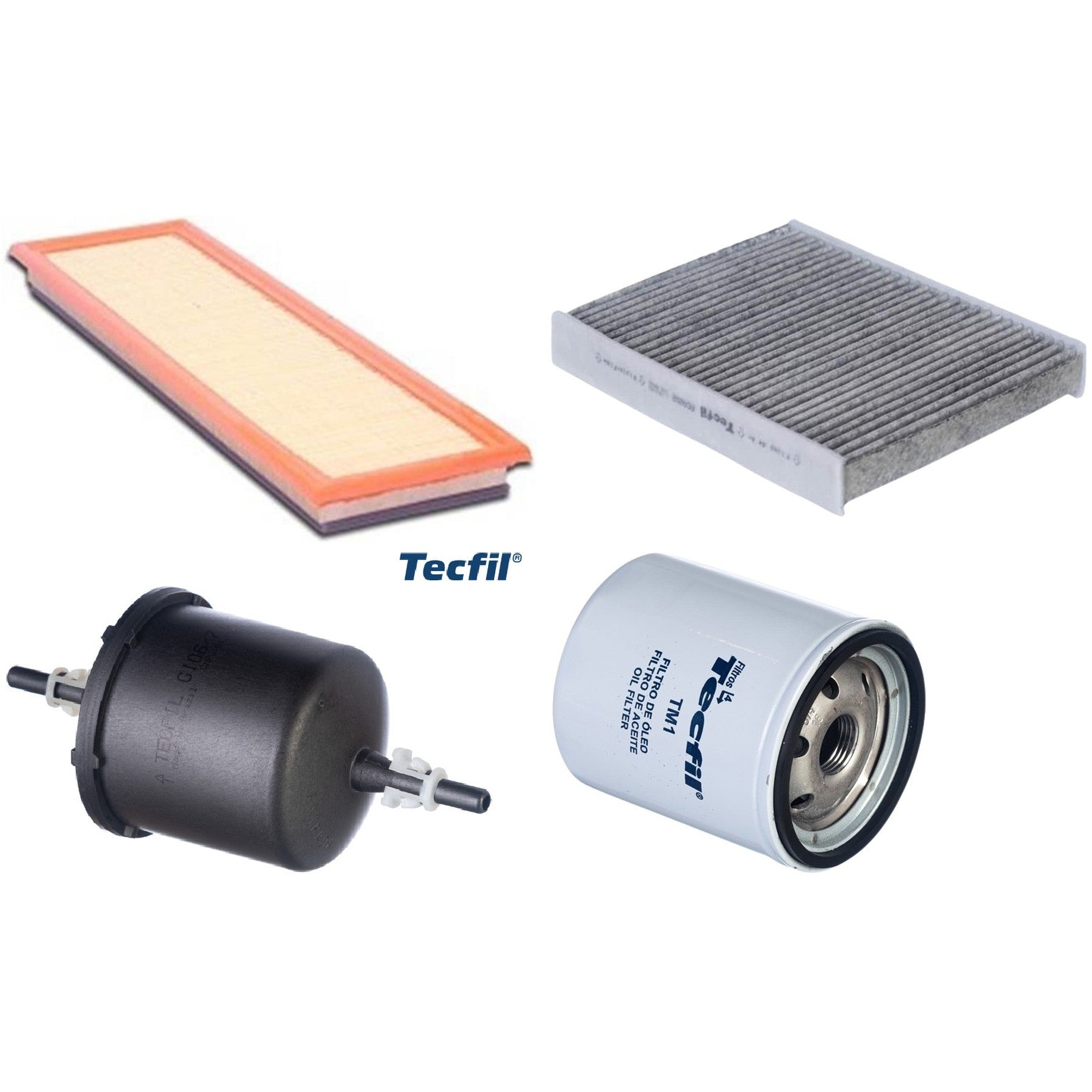 Kit Filtros de Ar do Motor, Óleo, Cabine e Combustível - Tecfil - ACA202 / ARL9608 / GI06/7 / PSL34M-(TM1) - (1)