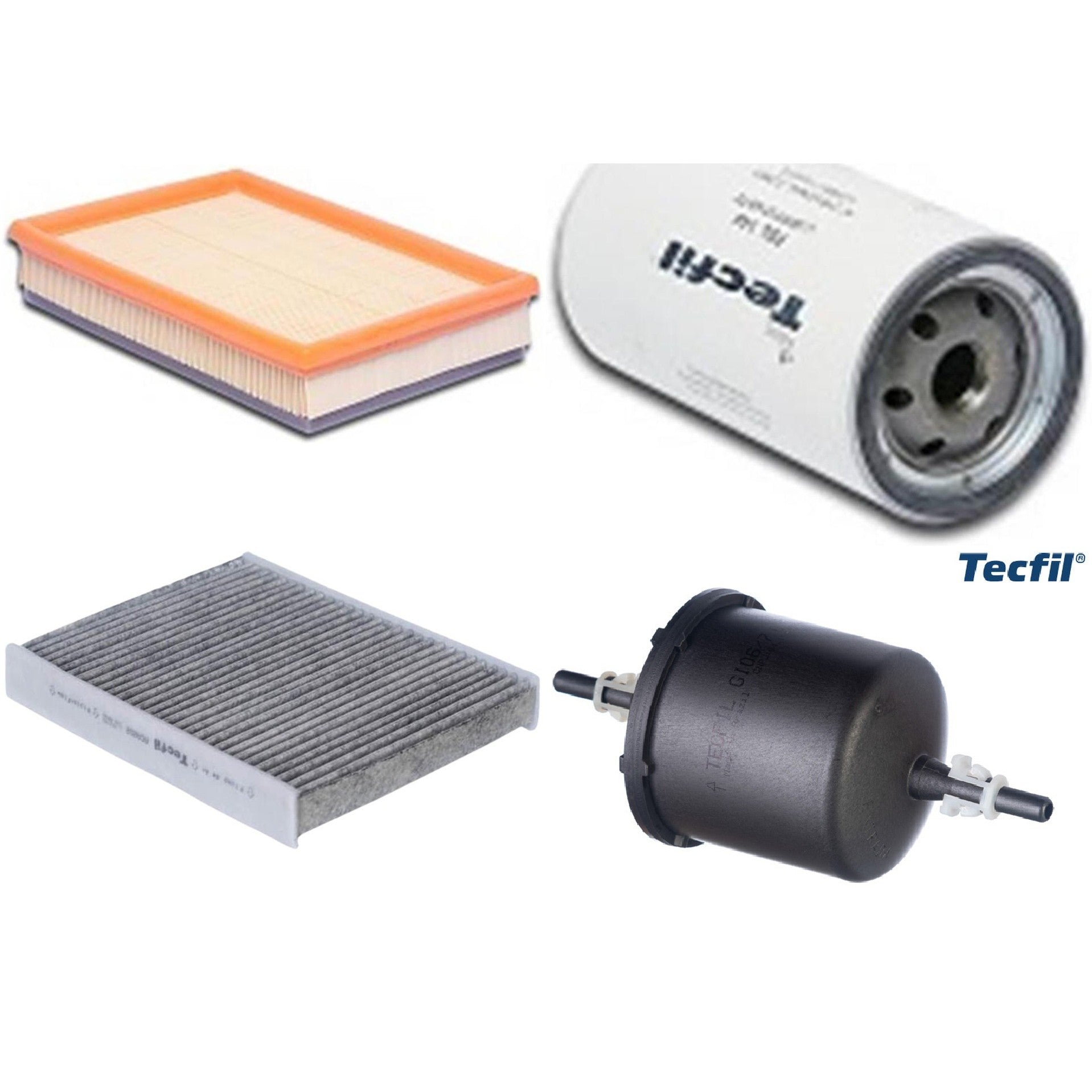 Kit Filtros de Ar do Motor, Óleo, Cabine e Combustível - Tecfil - ACA202 / ARL9603 / GI06/7 / PSL144 - (1)
