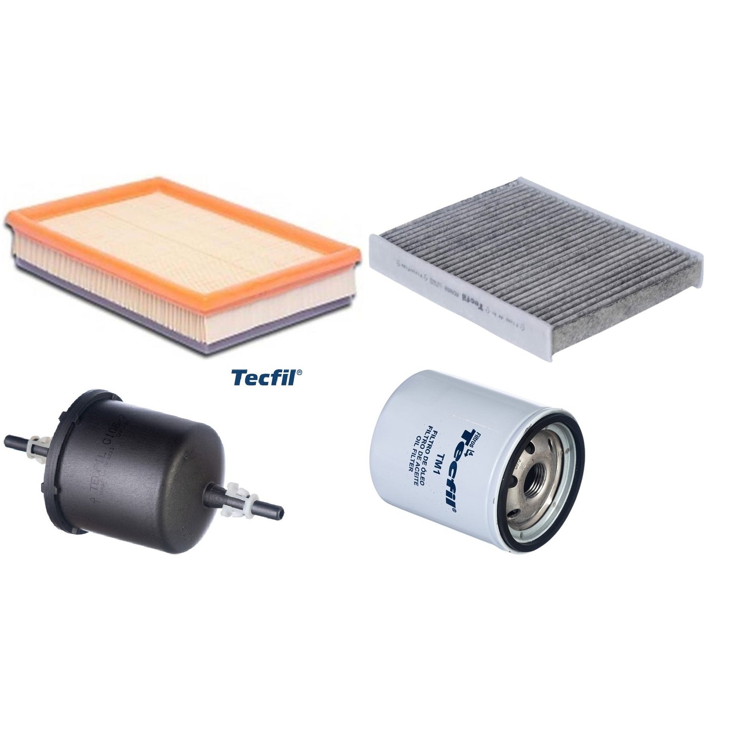 Kit Filtros de Ar do Motor, Óleo, Cabine e Combustível - Tecfil - ACA202 / ARL9603 / GI06/7 / PSL34M-(TM1) - (1)