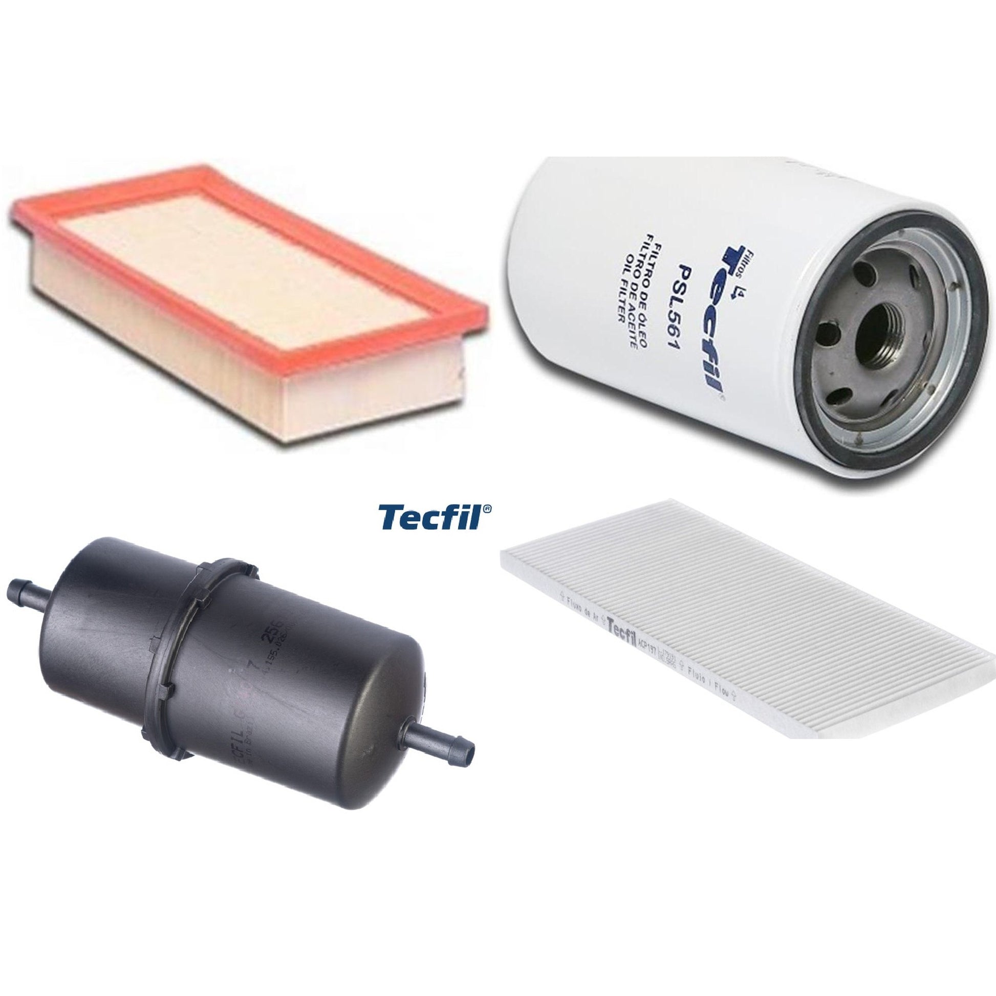 Kit Filtros de Ar do Motor, Óleo, Cabine e Combustível - Tecfil - ACP197 / ARL2505 / GI40/7 / PSL561 - (1)