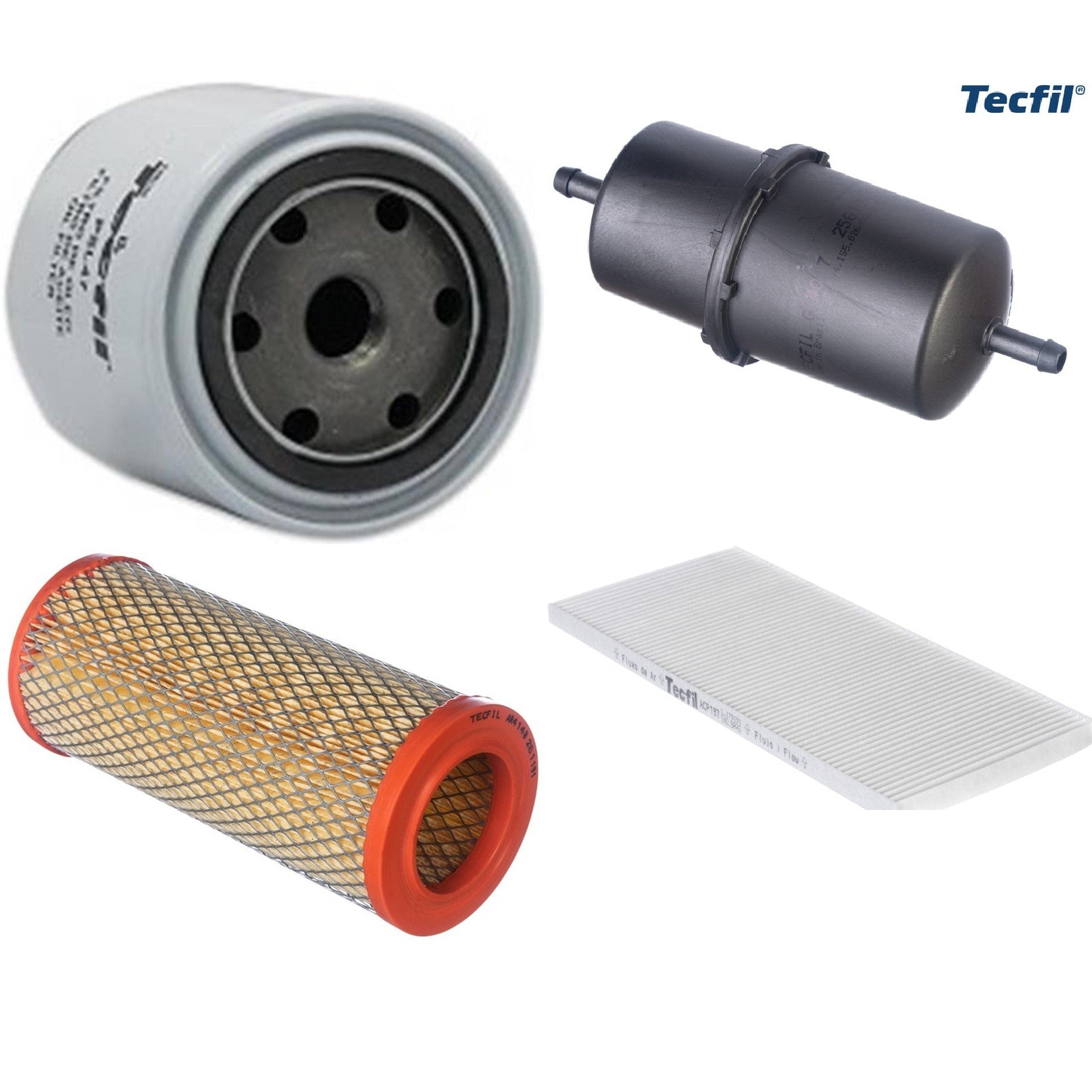 Kit Filtros de Ar do Motor, Óleo, Cabine e Combustível - Tecfil - ACP197 / AR4148 / GI40/7 / PSL47 - (1)
