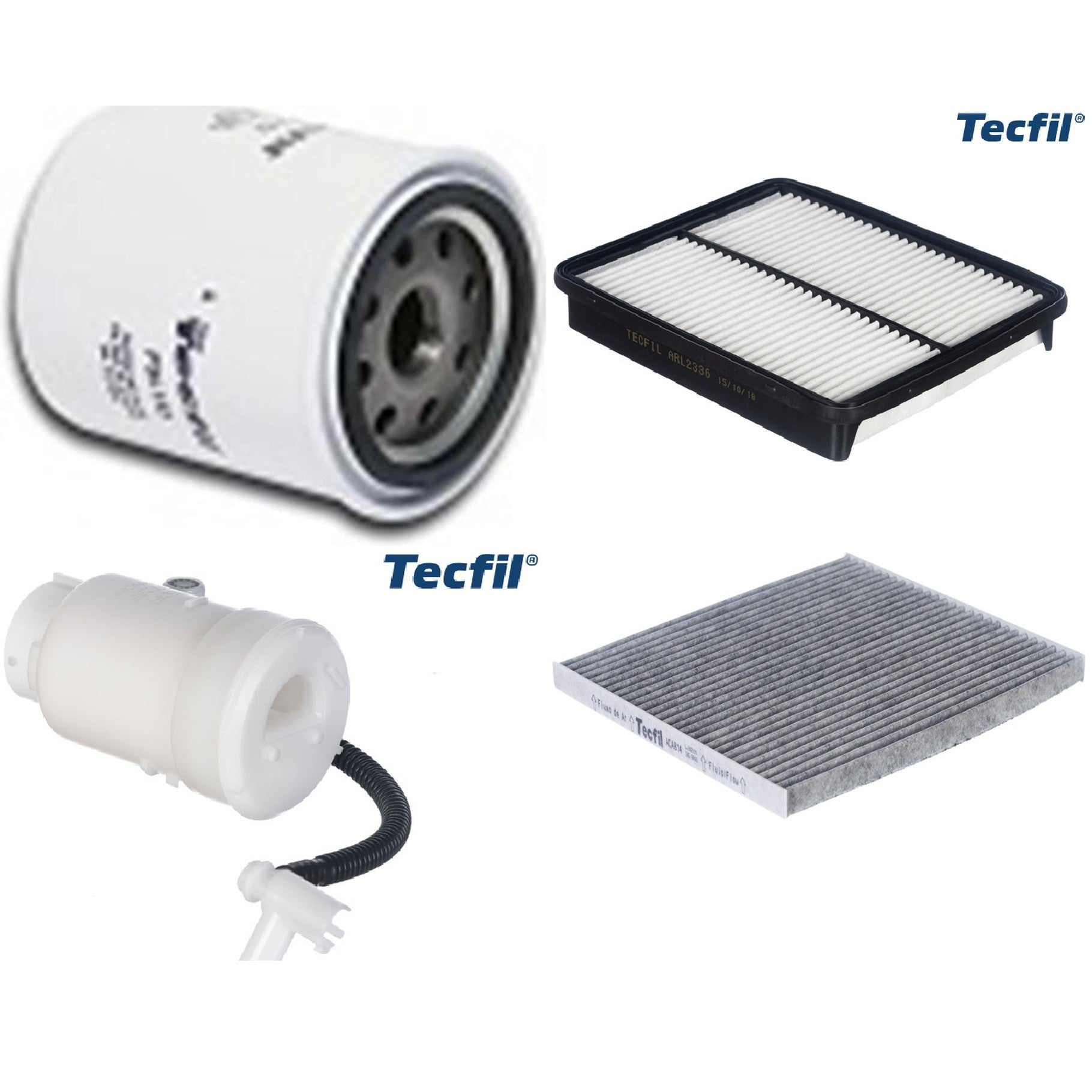 Kit Filtros de Ar do Motor, Óleo, Cabine e Combustível - Tecfil - ACA814 / ARL2336 / FBT2357 / PSL152 - (1)