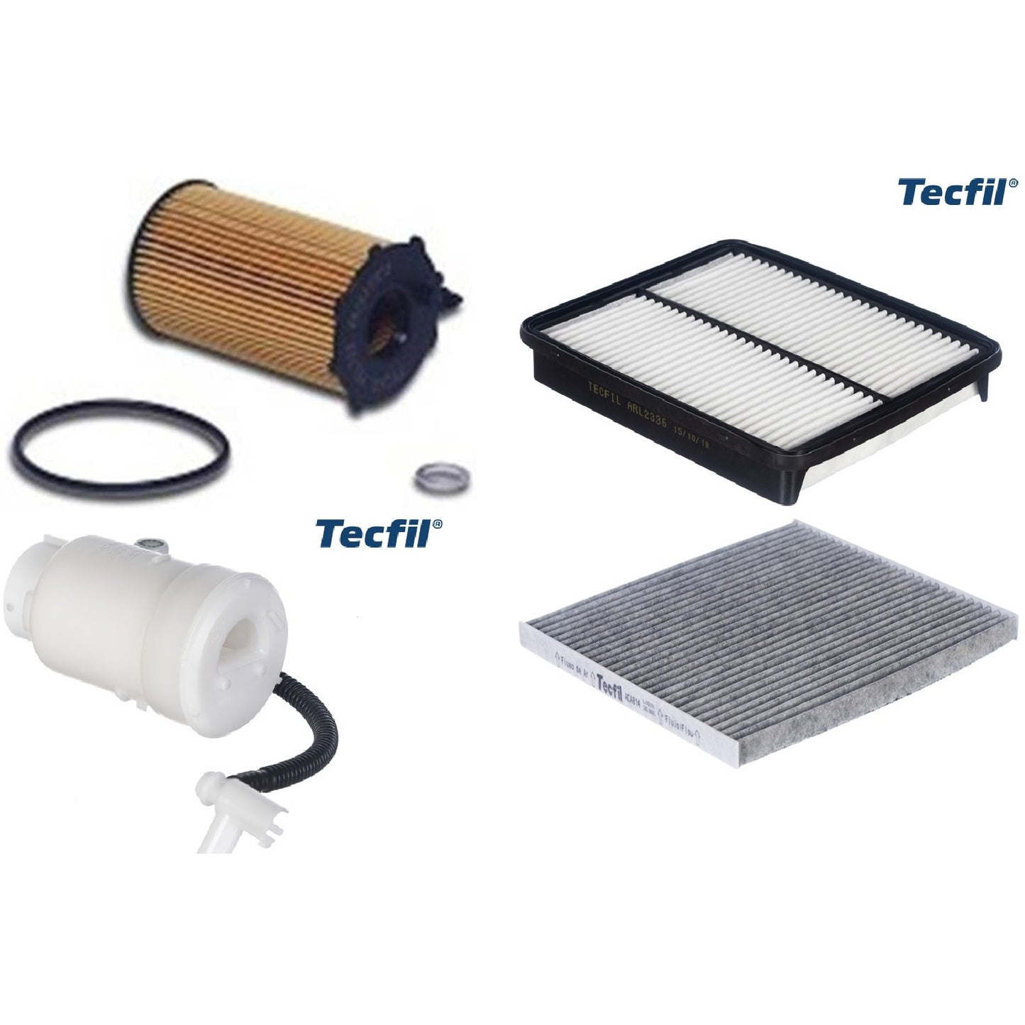 Kit Filtro de Ar, Combustível, Óleo e Ar Condicionado - Tecfil - ACA814 / ARL2336 / FBT2357 / PEL722 - (1)