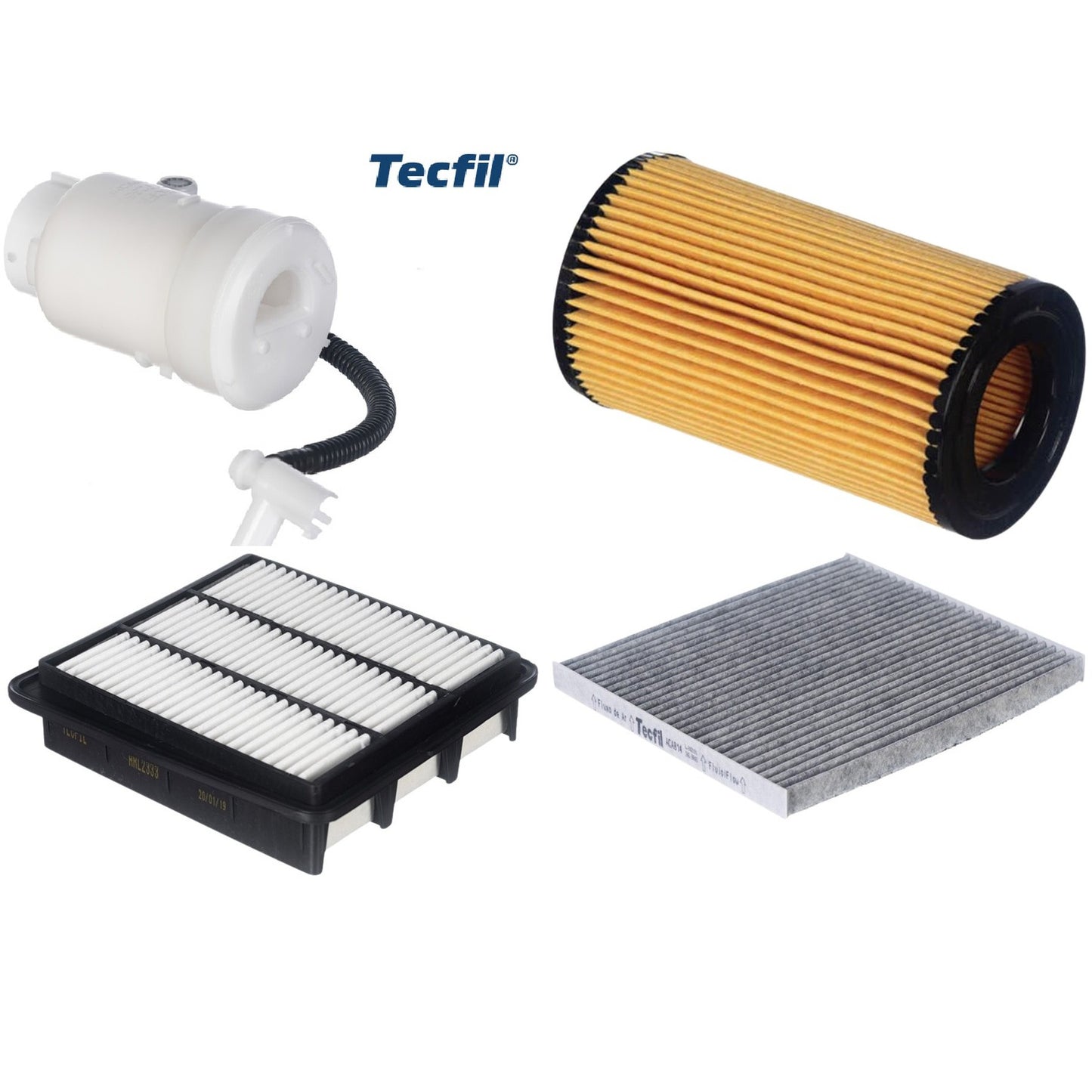 Kit Filtro de Ar, Combustível, Óleo e Ar Condicionado - Tecfil - ACA814 / ARL2333 / FBT2357 / PEL114 - (1)