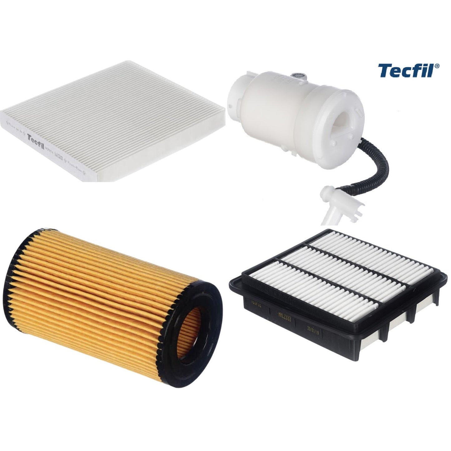 Kit Filtro de Ar, Combustível, Óleo e Ar Condicionado - Tecfil - ACP974 / ARL2333 / FBT2357 / PEL114 - (1)