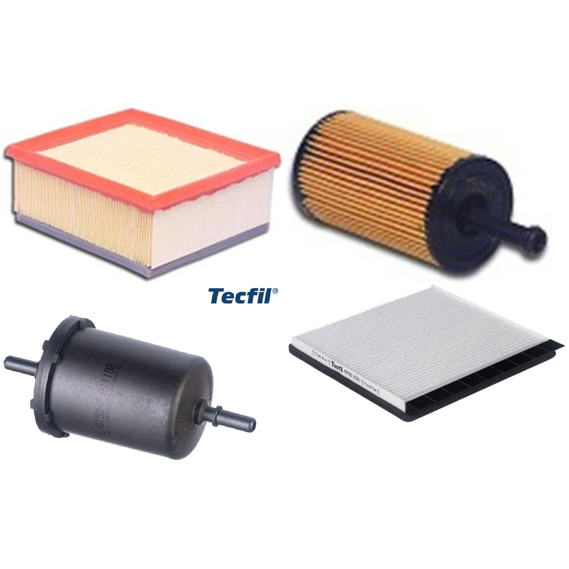 Kit Filtros de Ar do Motor, Óleo, Cabine e Combustível - Tecfil - ACP795 / ARL5050 / GI50/7 / PEL110 - (1)