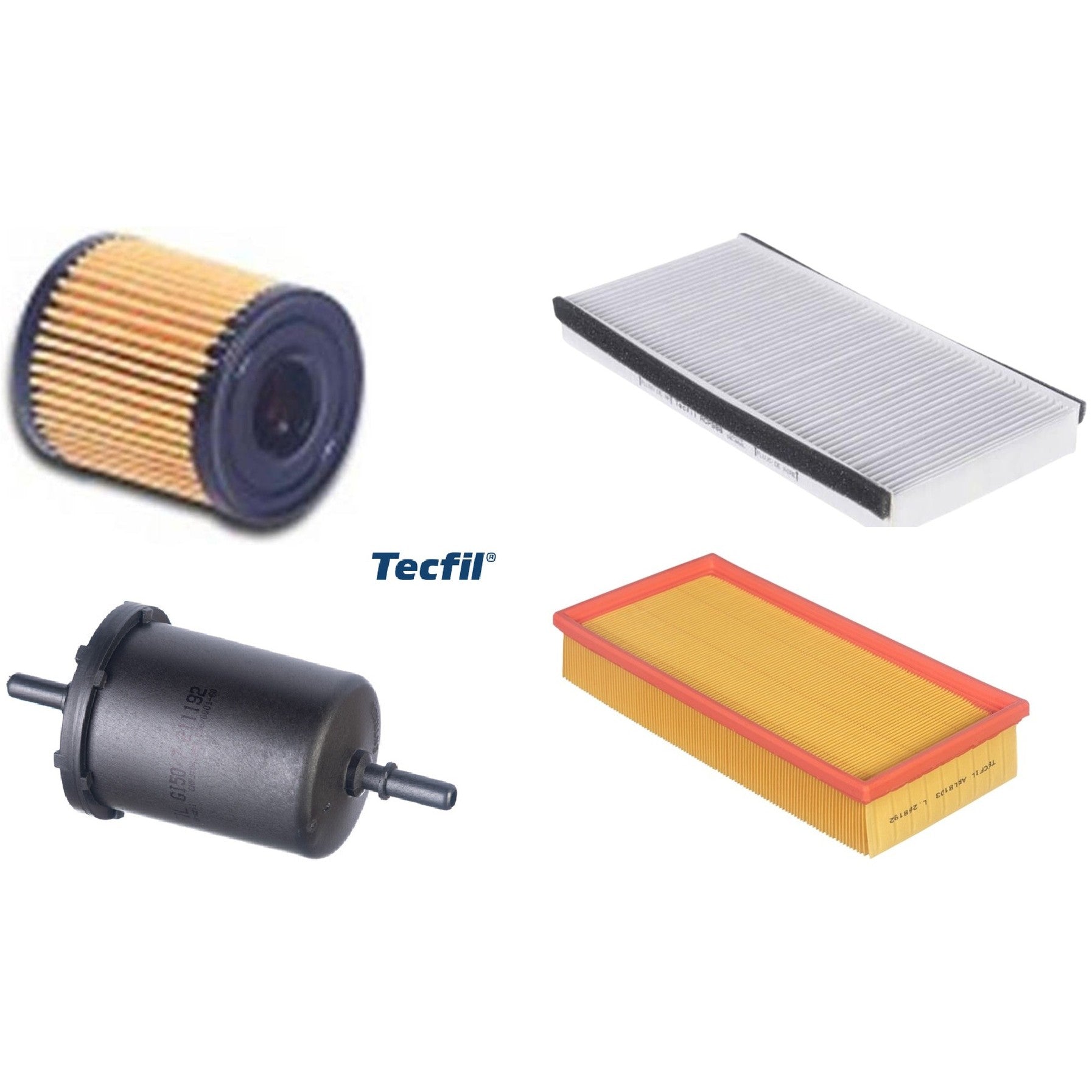 Kit Filtros de Ar do Motor, Óleo, Cabine e Combustível - Tecfil - ACP806 / ARL8103 / GI50/7 / PEL108 - (1)