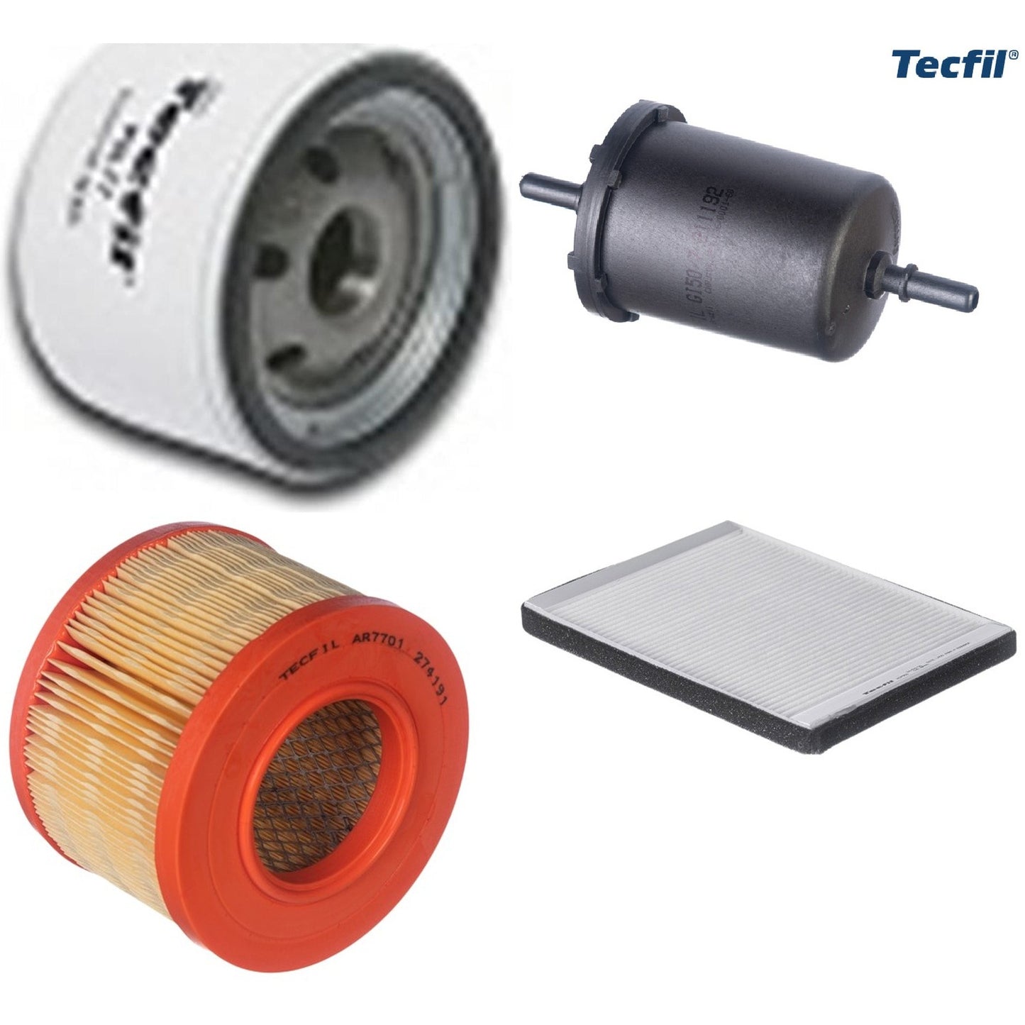 Kit Filtros de Ar do Motor, Óleo, Cabine e Combustível - Tecfil - ACP553 / AR7701 / GI50/7 / PSL77 - (1)
