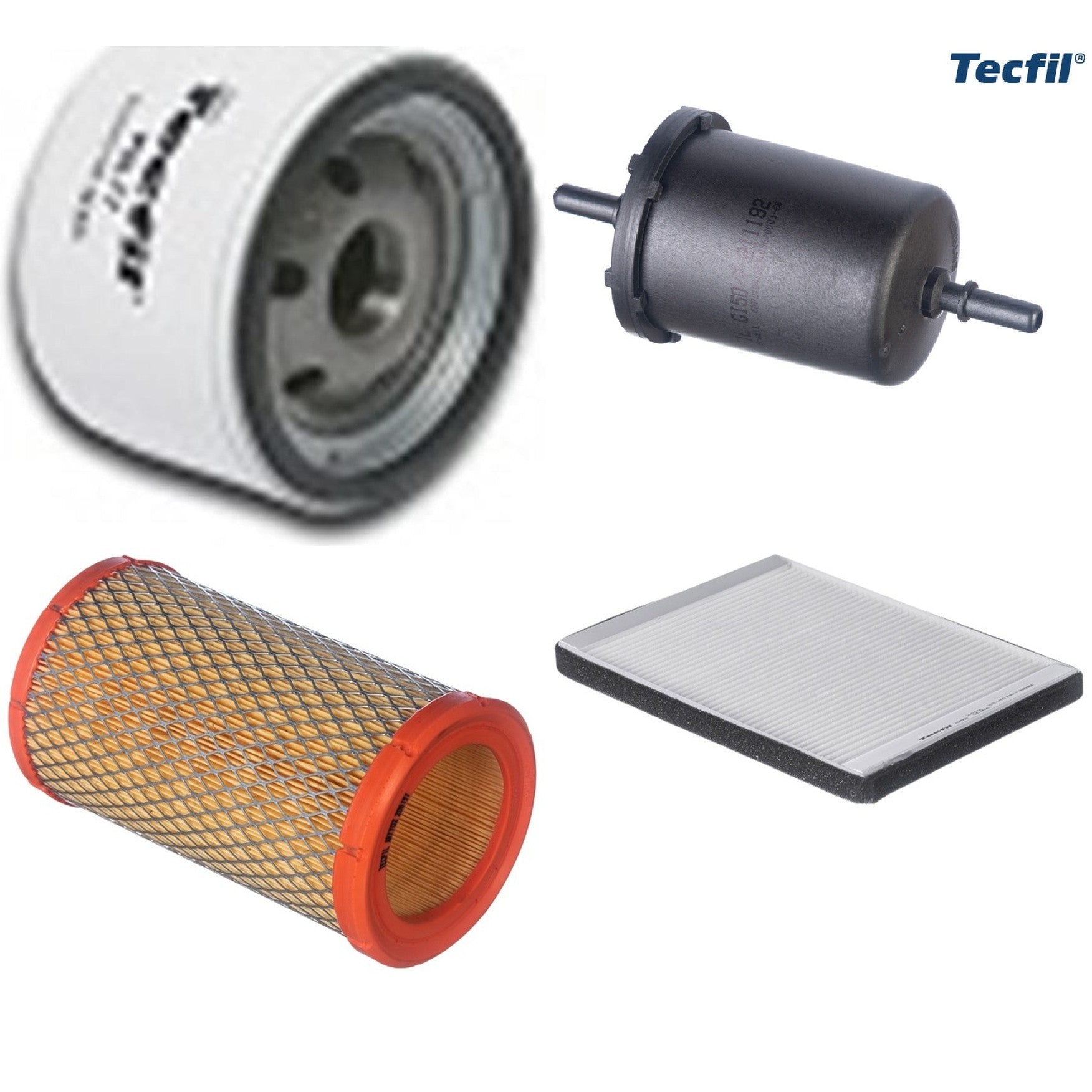 Kit Filtros de Ar do Motor, Óleo, Cabine e Combustível - Tecfil - ACP553 / AR7702 / GI50/7 / PSL77 - (1)