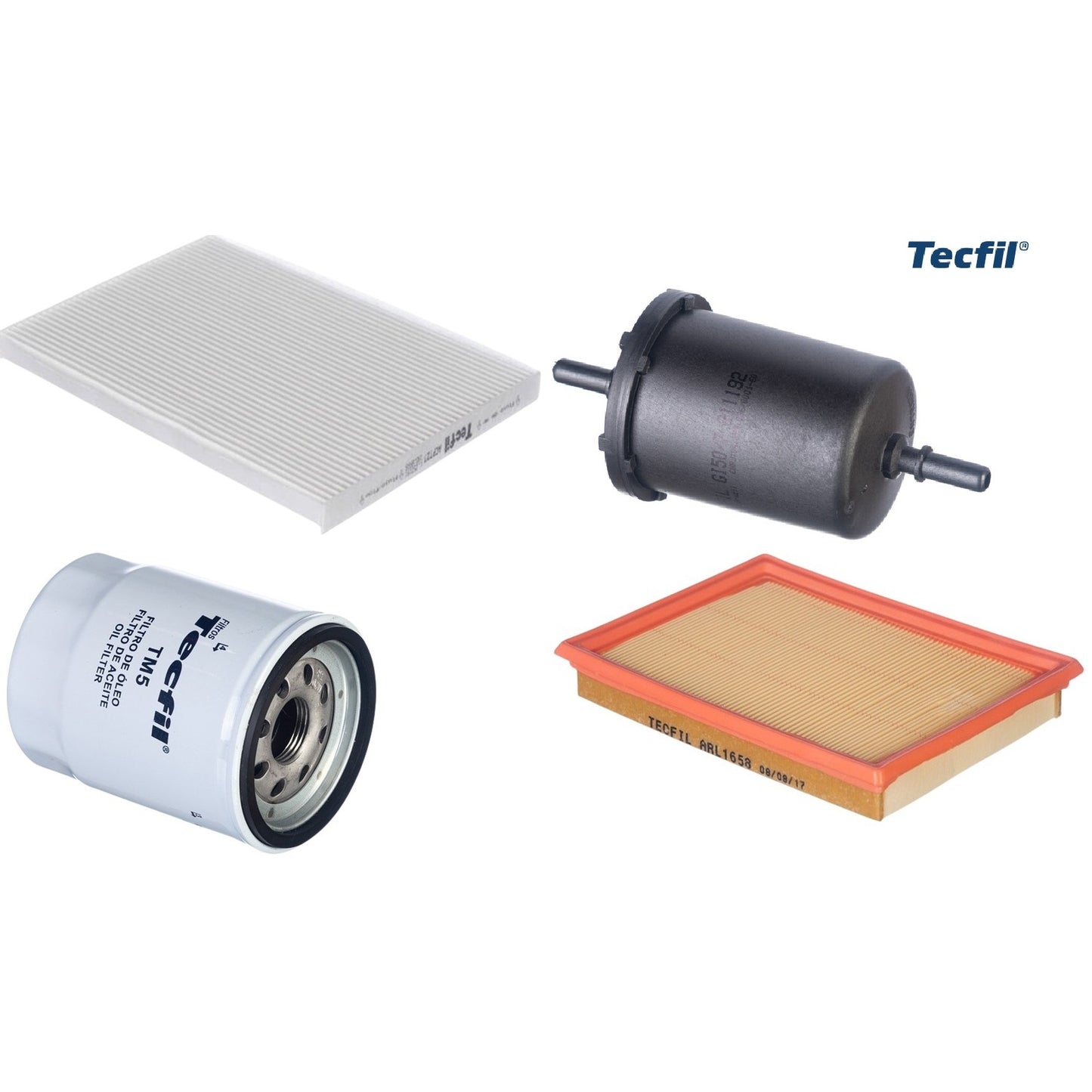 Kit Filtros de Ar do Motor, Óleo, Cabine e Combustível - Tecfil - ACP727 / ARL1658 / GI50/7 / PSL55M-(TM5) - (1)