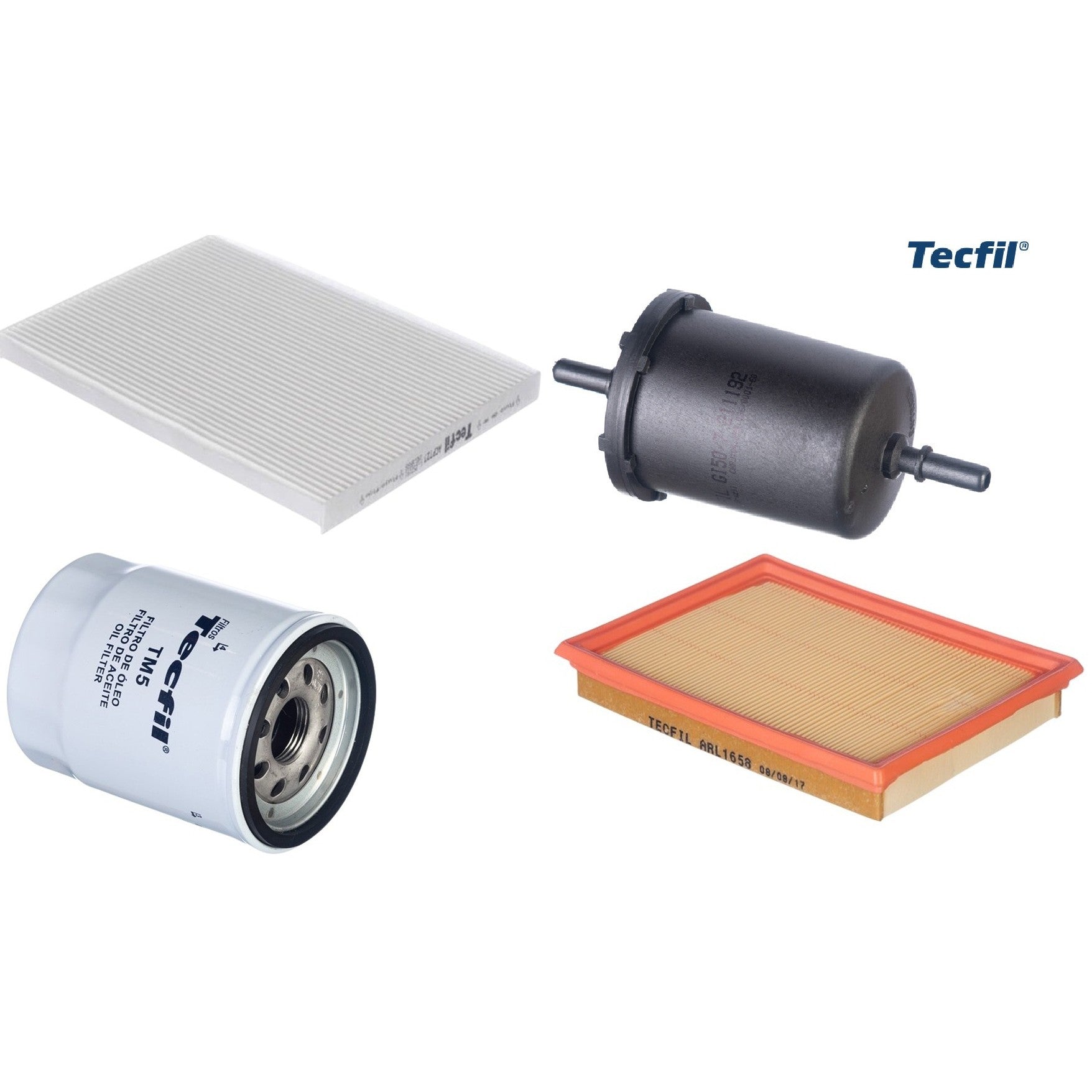 Kit Filtros de Ar do Motor, Óleo, Cabine e Combustível - Tecfil - ACP727 / ARL1658 / GI50/7 / PSL55M-(TM5) - (1)