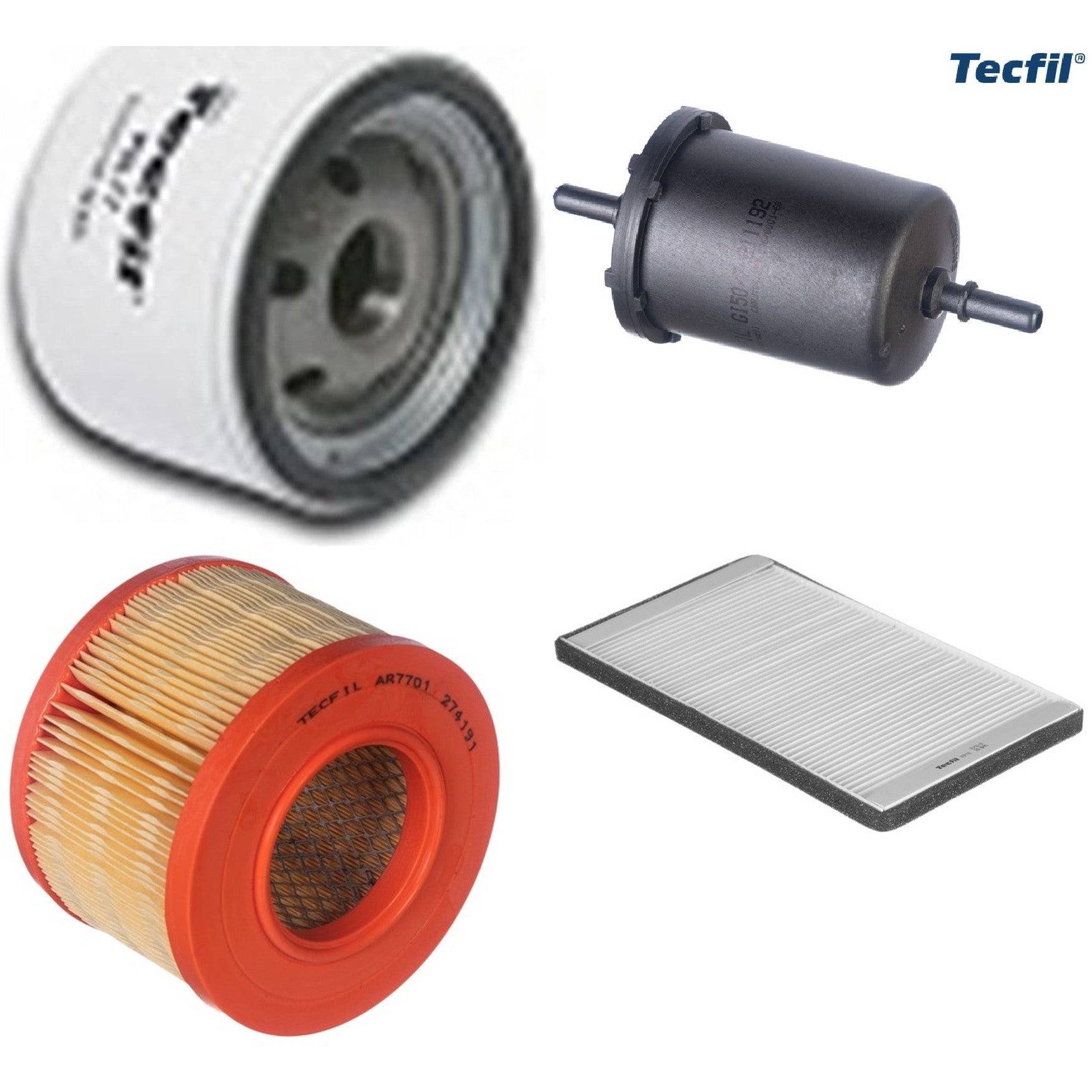 Kit Filtros de Ar do Motor, Óleo, Cabine e Combustível - Tecfil - ACP770 / AR7701 / GI50/7 / PSL77 - (1)