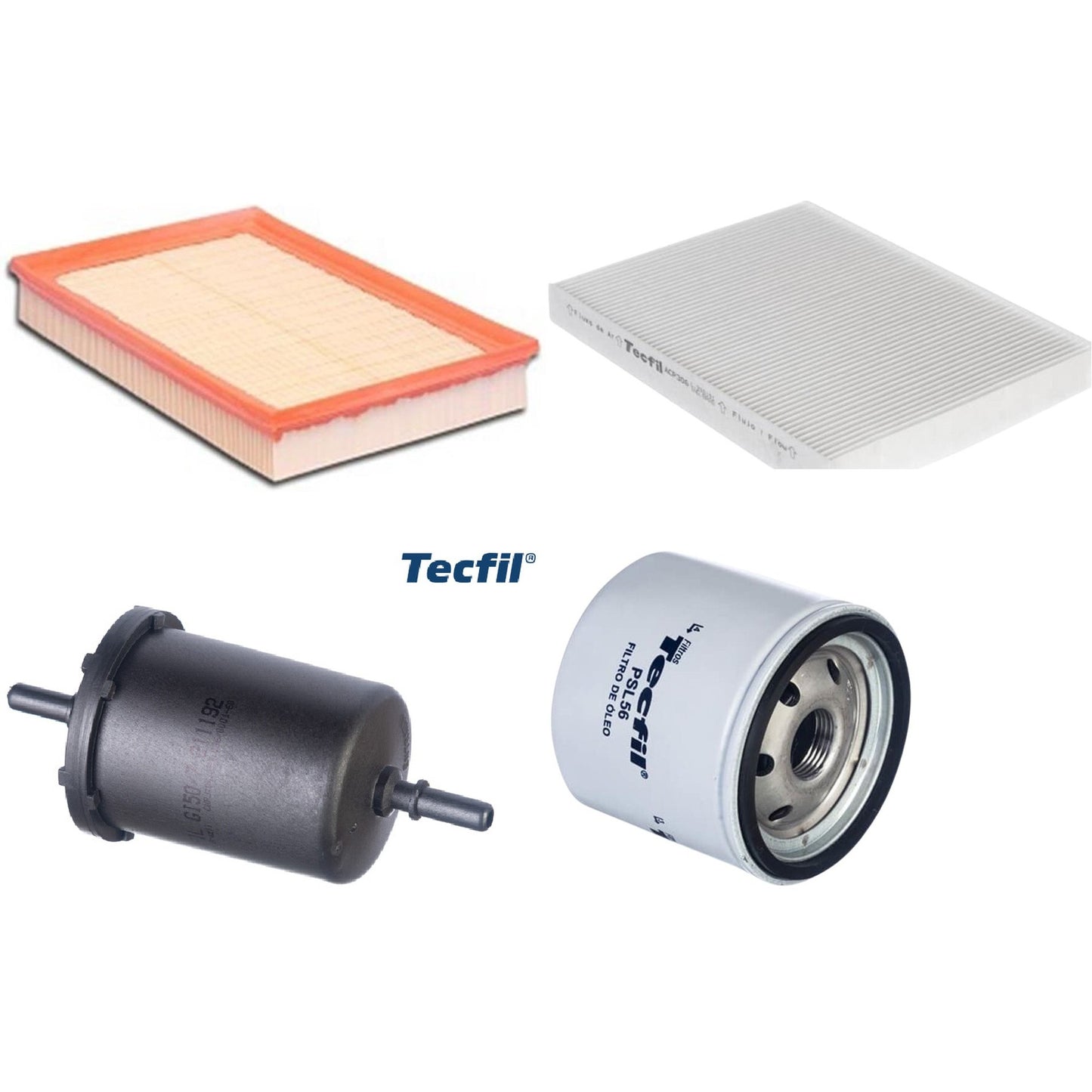 Kit Filtros de Ar do Motor, Óleo, Cabine e Combustível - Tecfil - ACP306 / ARL6095 / GI50/7 / PSL56 - (1)