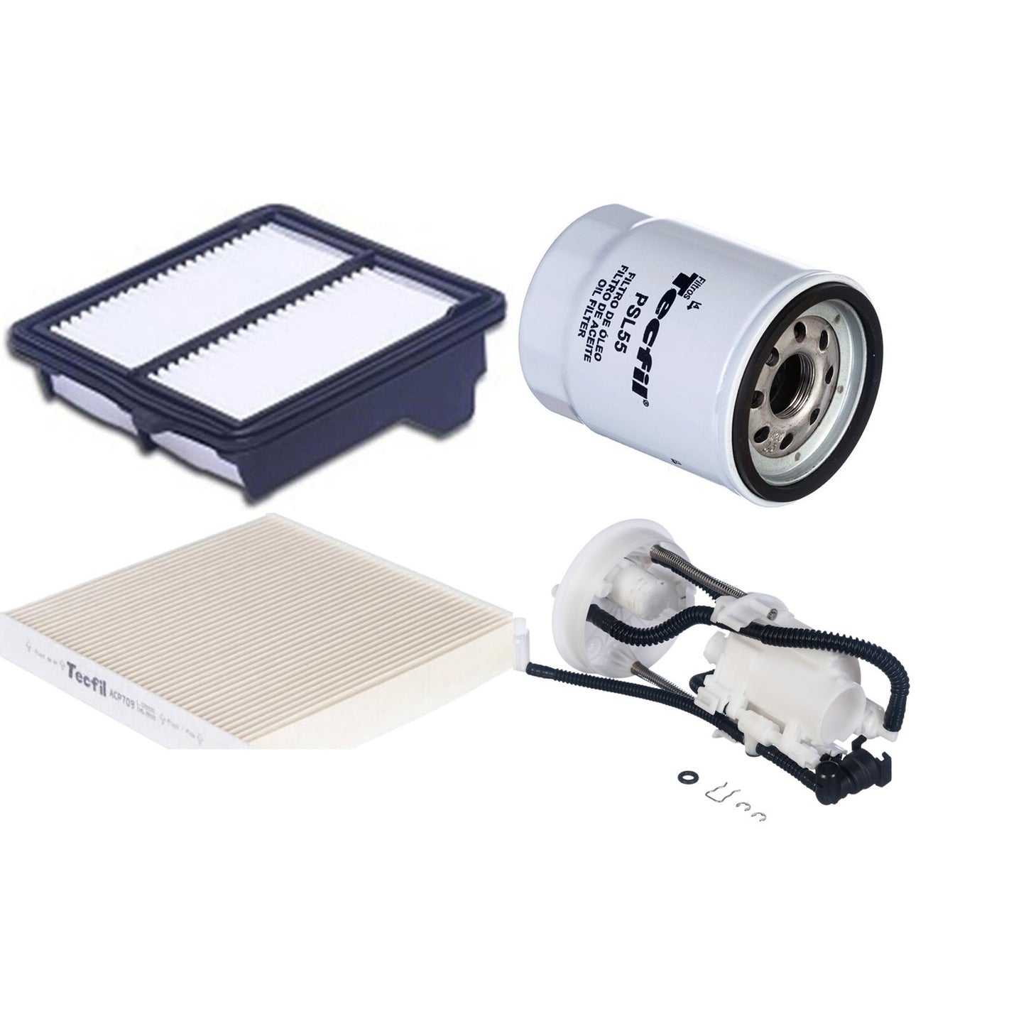 Kit Filtros de Ar do Motor, Óleo, Cabine e Combustível - Tecfil - ACP709 / ARL1035 / FBT2356 / PSL55 - (1)