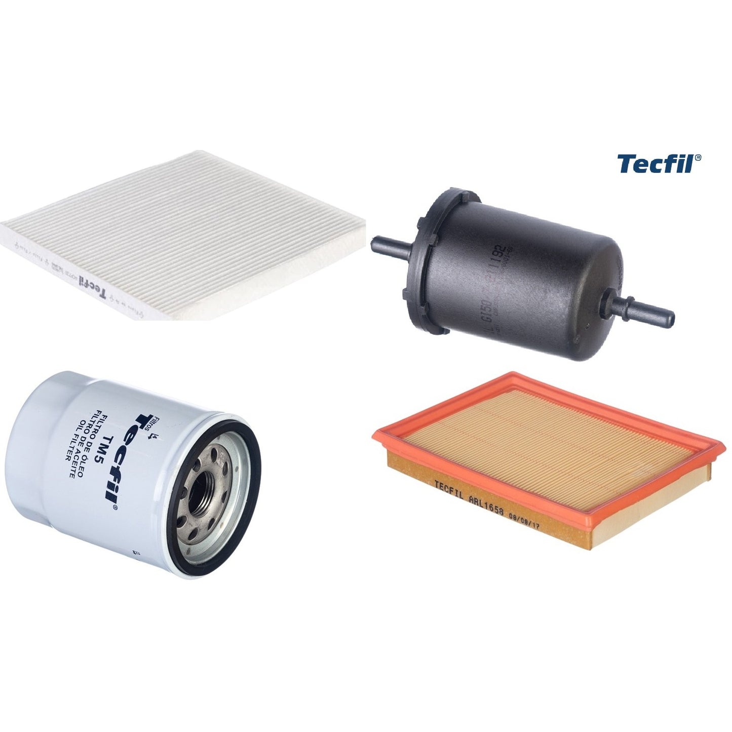 Kit Filtros de Ar do Motor, Óleo, Cabine e Combustível - Tecfil - ACP730 / ARL1658 / GI50/7 / PSL55M-(TM5) - (1)