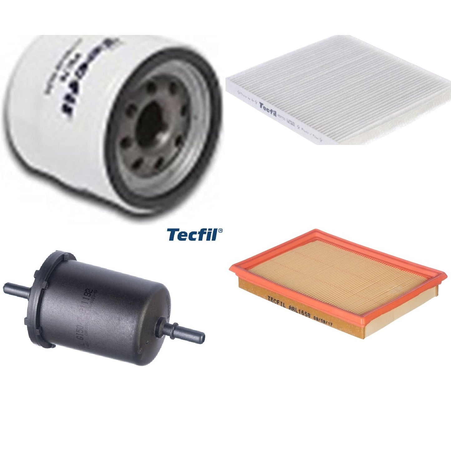 Kit Filtros de Ar do Motor, Óleo, Cabine e Combustível - Tecfil - ACP731 / ARL1658 / GI50/7 / PSL78 - (1)