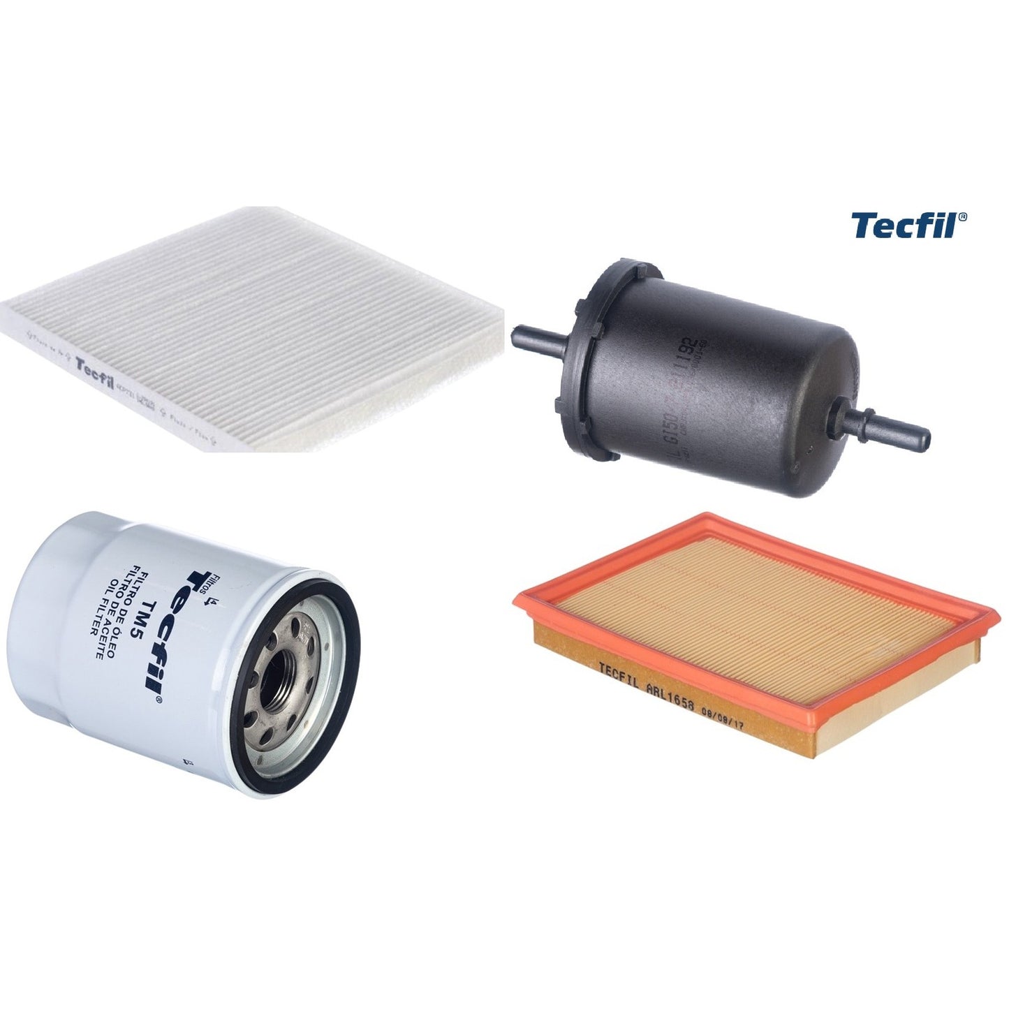 Kit Filtros de Ar do Motor, Óleo, Cabine e Combustível - Tecfil - ACP731 / ARL1658 / GI50/7 / PSL55M-(TM5) - (1)
