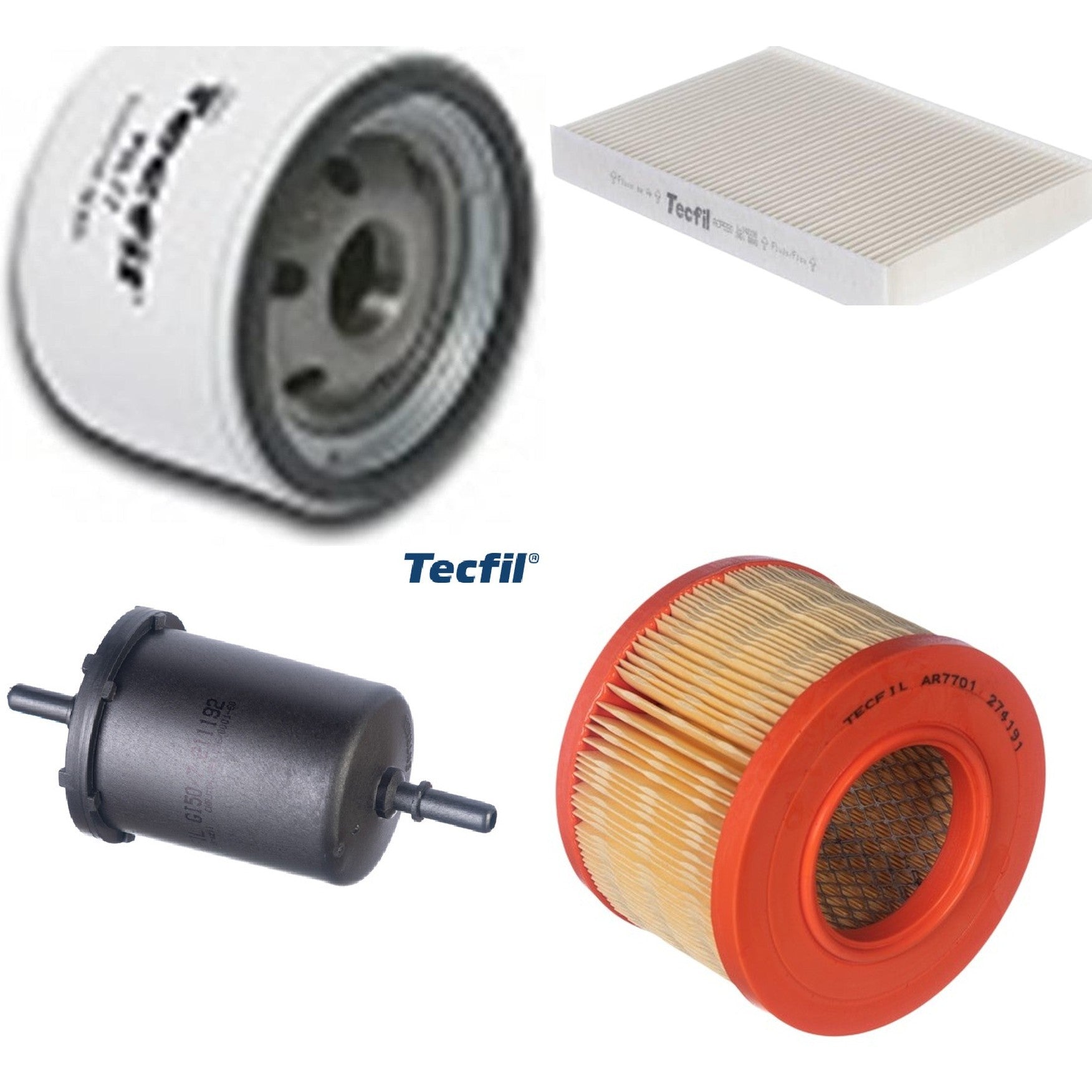 Kit Filtros de Ar do Motor, Óleo, Cabine e Combustível - Tecfil - ACP550 / AR7701 / GI50/7 / PSL77 - (1)