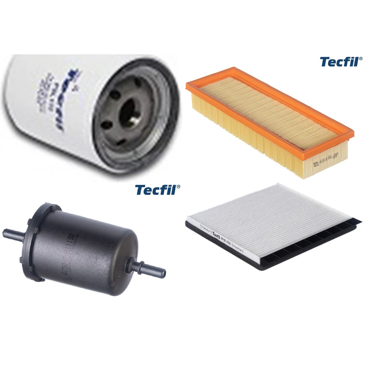 Kit Filtros de Ar do Motor, Óleo, Cabine e Combustível - Tecfil - ACP795 / ARL8106 / GI50/7 / PSL135 - (1)
