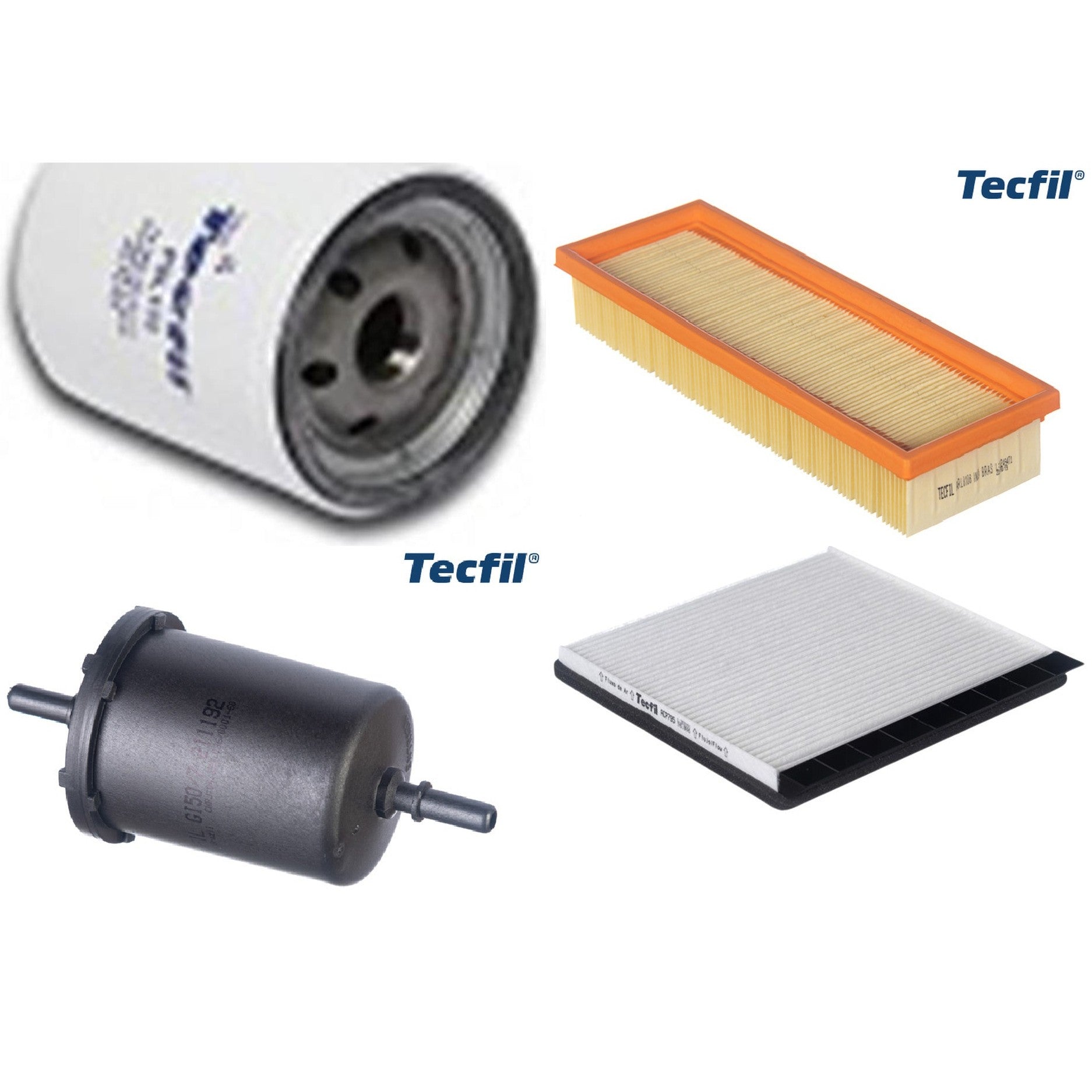 Kit Filtros de Ar do Motor, Óleo, Cabine e Combustível - Tecfil - ACP795 / ARL8106 / GI50/7 / PSL135 - (1)