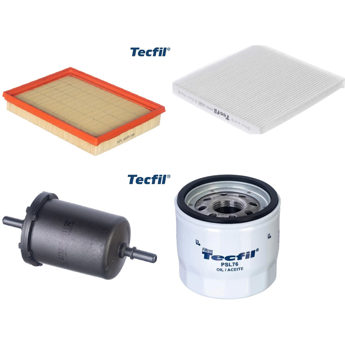 Kit Filtros de Ar do Motor, Óleo, Cabine e Combustível - Tecfil - ACP556 / ARL5135 / GI50/7 / PSL76 - (1)