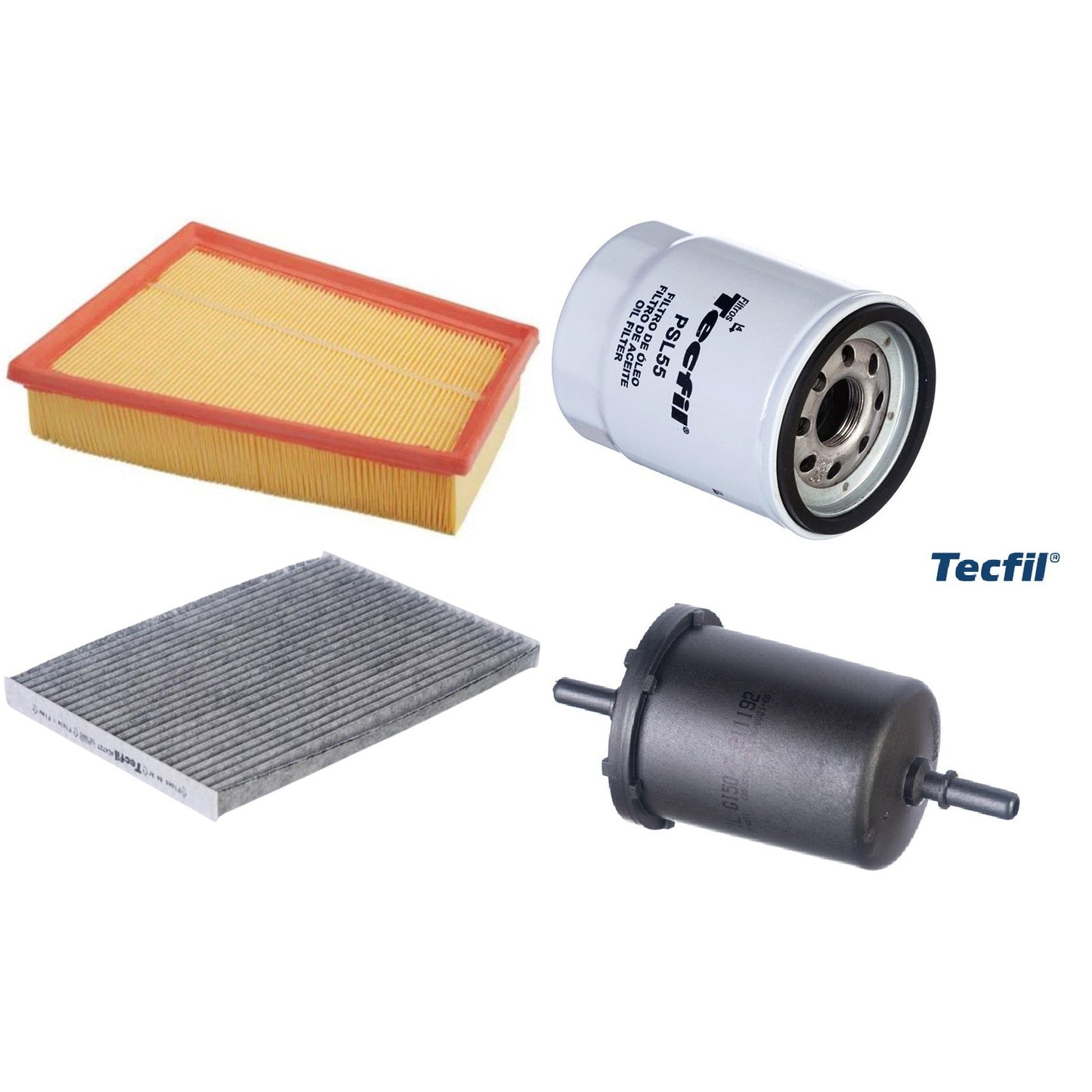Kit Filtros de Ar do Motor, Óleo, Cabine e Combustível - Tecfil - ACA727 / ART5054 / GI50/7 / PSL55 - (1)