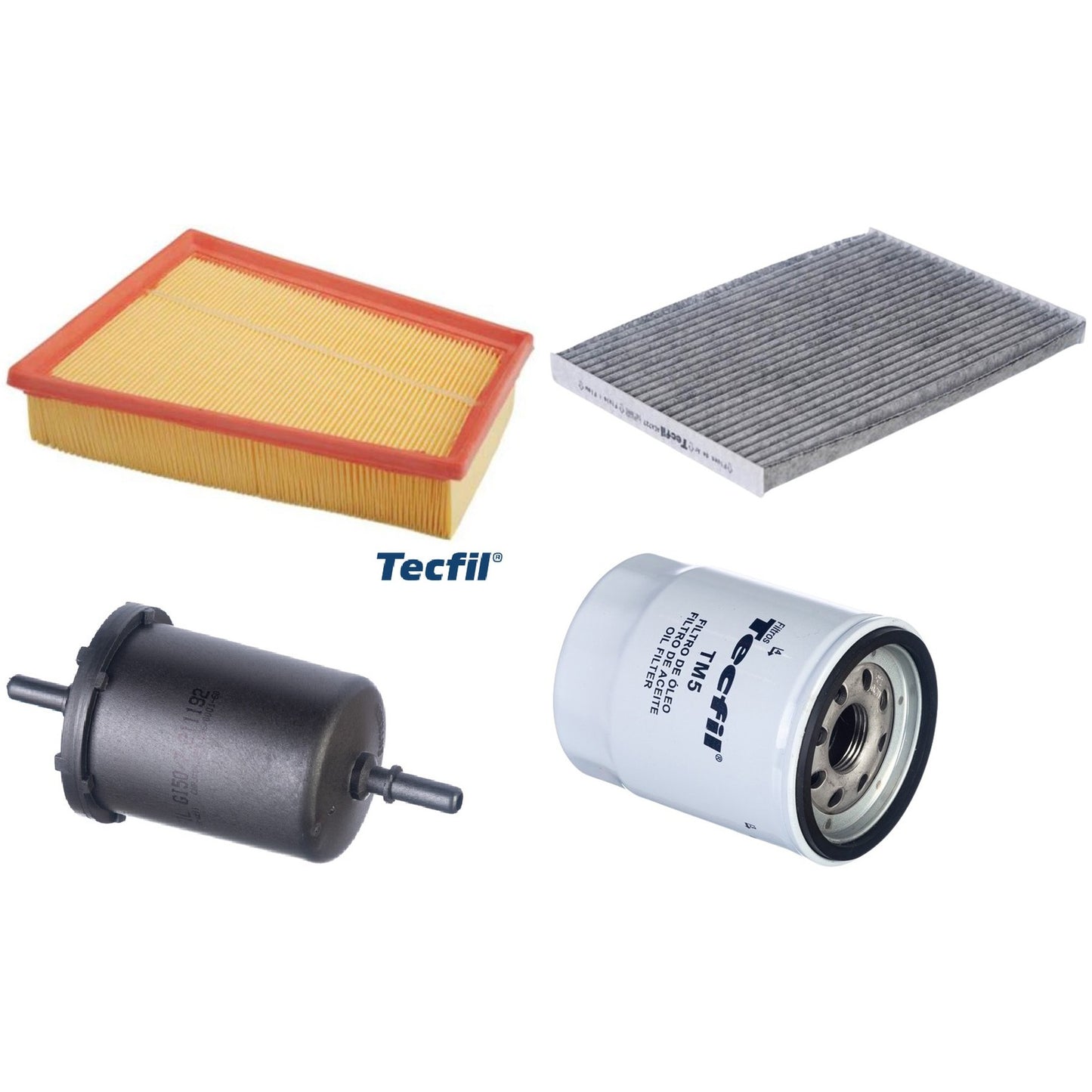Kit Filtros de Ar do Motor, Óleo, Cabine e Combustível - Tecfil - ACA727 / ART5054 / GI50/7 / PSL55M-(TM5) - (1)
